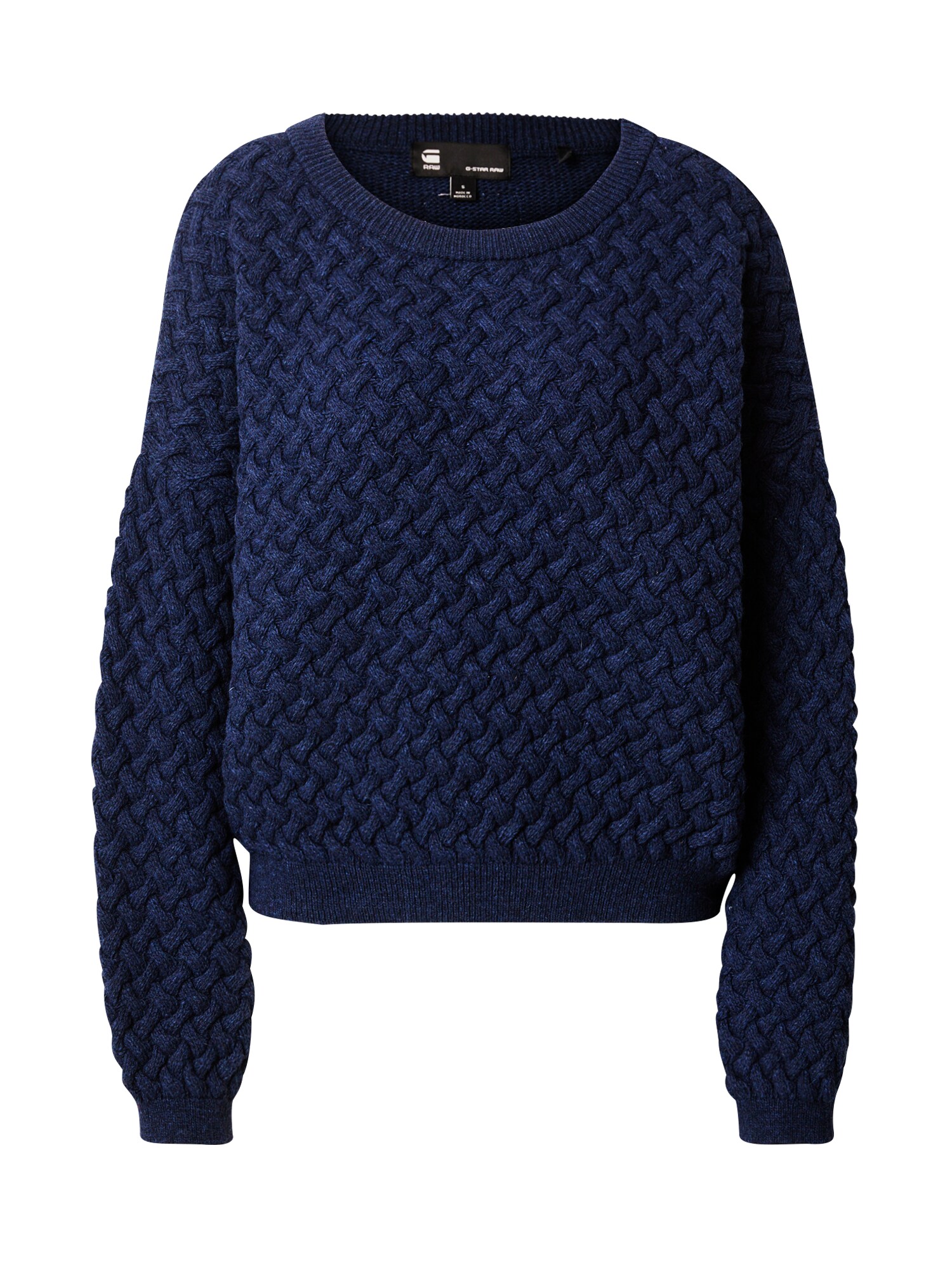 G-Star RAW Sveter  tmavomodrá / biela