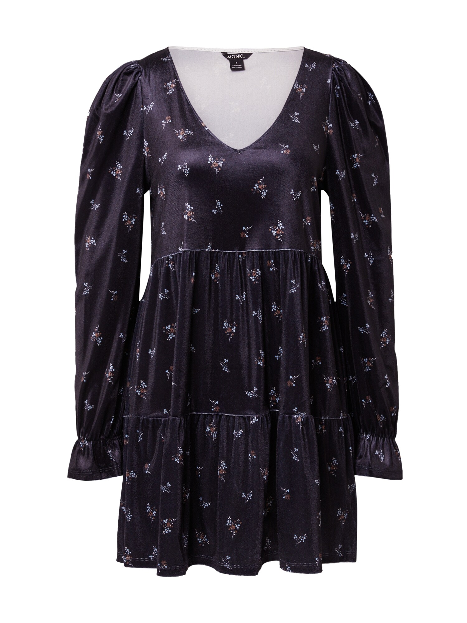 Monki Rochie  albastru marin / azuriu / roșu ruginiu