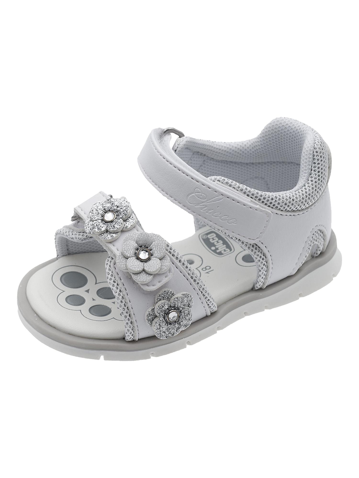 Chicco Sandale Funty  argintiu / alb