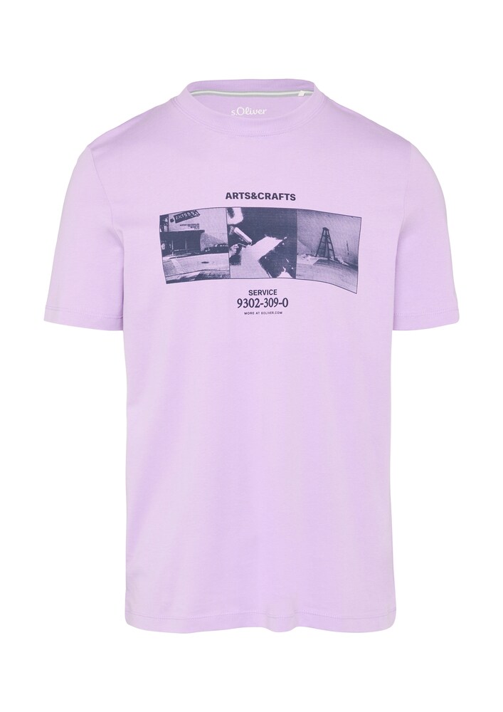 s.Oliver Shirt Herren Größe S dunkelblau / lila