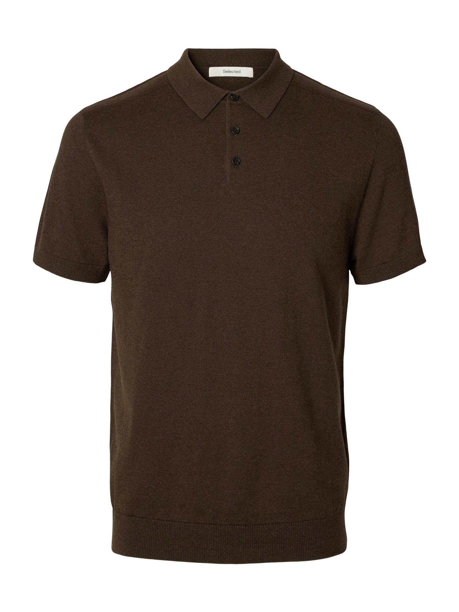 SELECTED Tricou SLHBerg maro închis