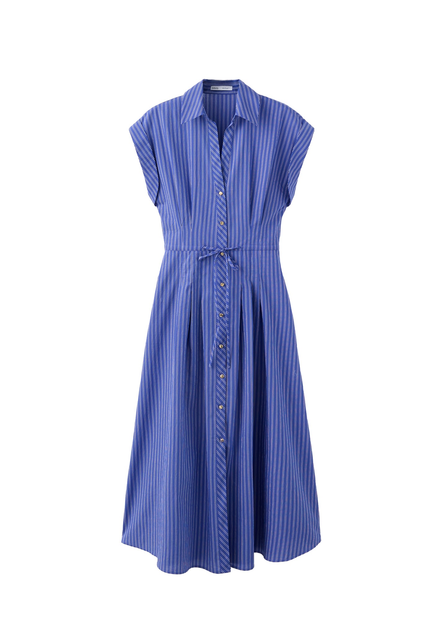 MANGO Rochie tip bluză DRESS RAYI albastru cobalt / alb