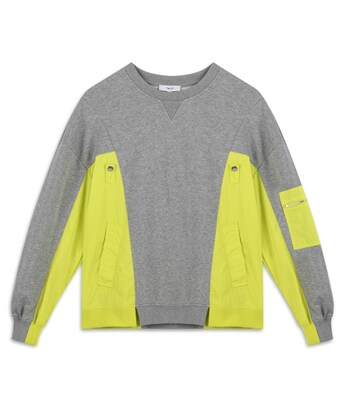 Twist Sweatshirt Limoen / Grijs