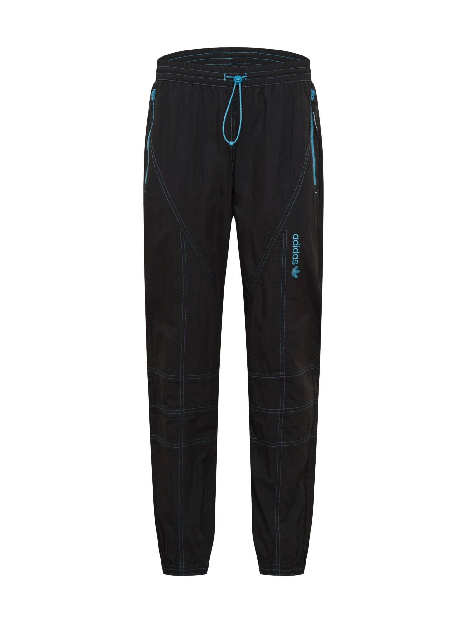 ADIDAS ORIGINALS Kelnės  juoda / šviesiai mėlyna