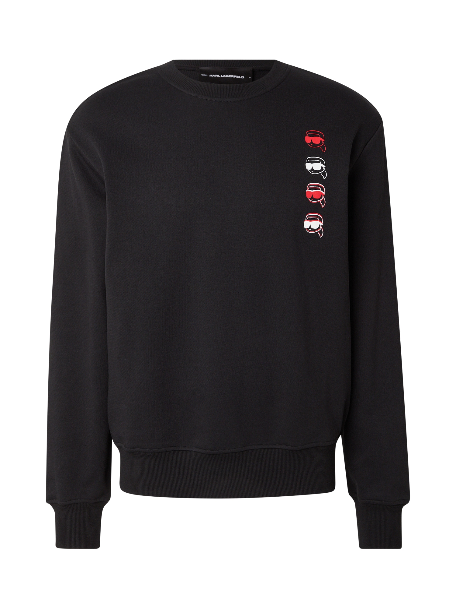 Karl Lagerfeld Mikina 'IKON FUSION' svetločervená / čierna / biela