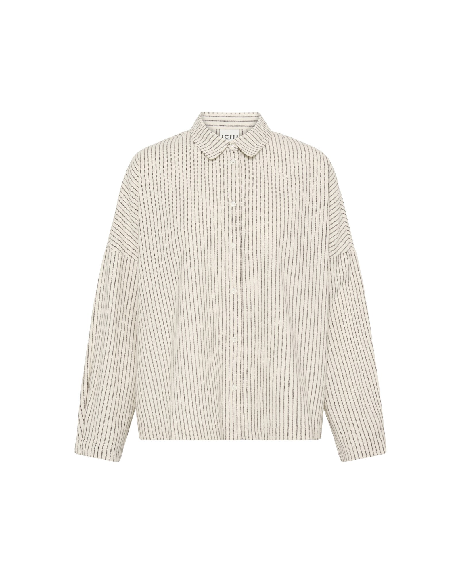 ICHI Blusa 'IHTamanna' beige / marrón oscuro