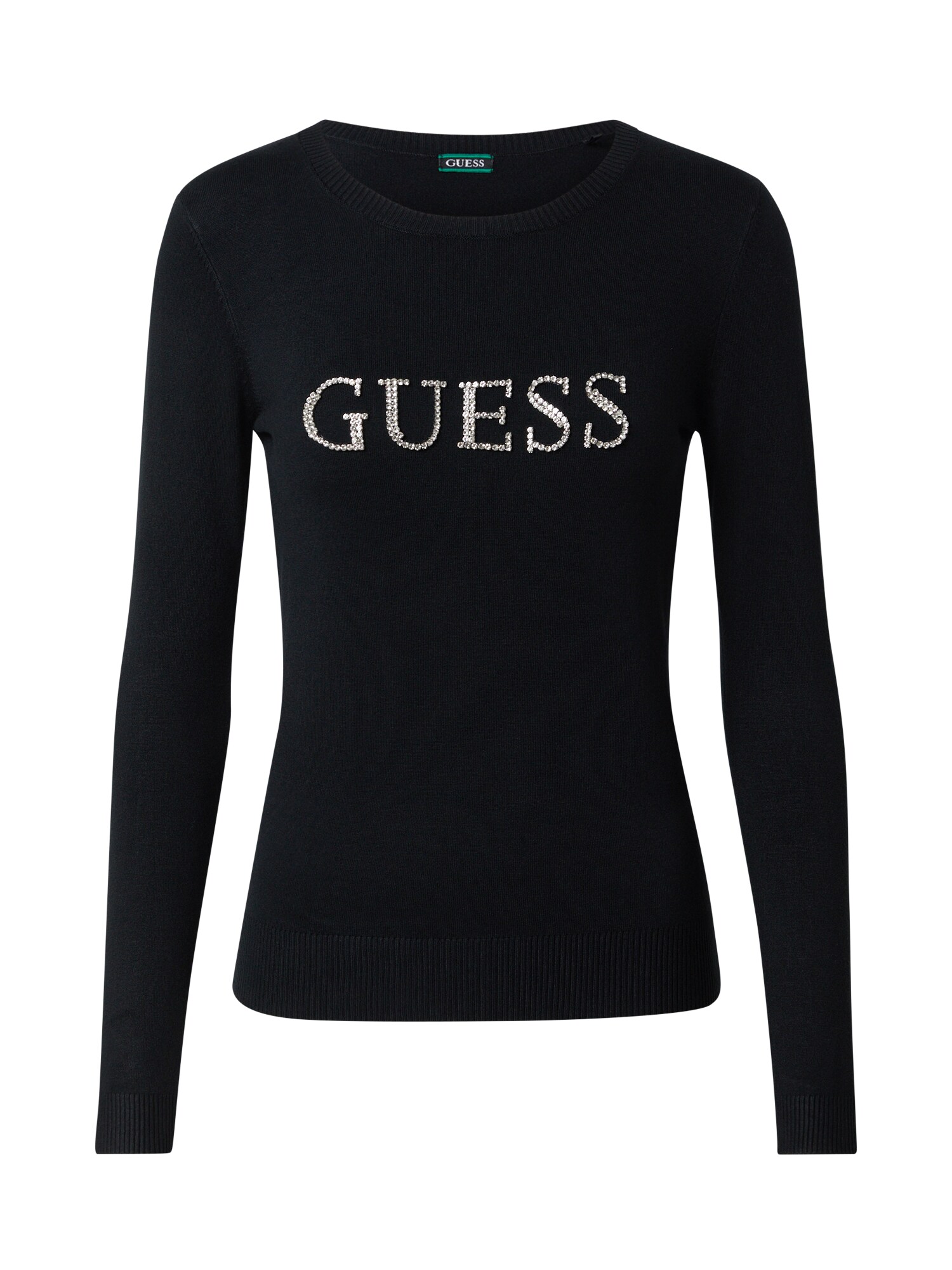 GUESS Megztinis be užsegimo 'ZOE'  juoda / sidabrinė