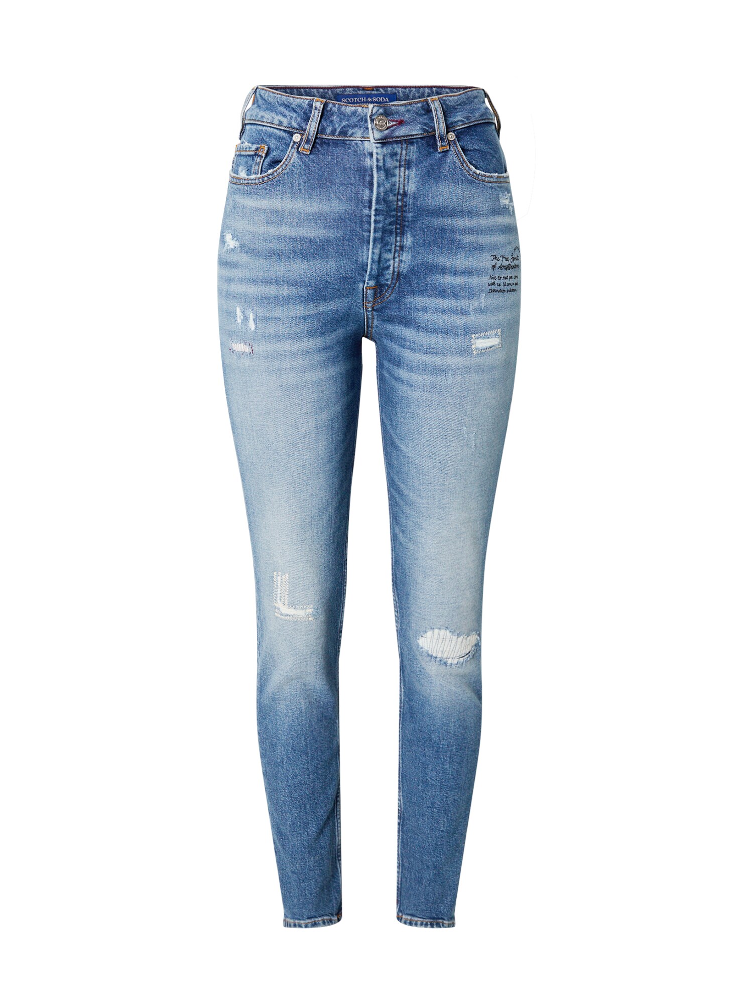 SCOTCH & SODA Farmer 'The Line high rise skinny in organic cot'  kék farmer akciós termékkép 1