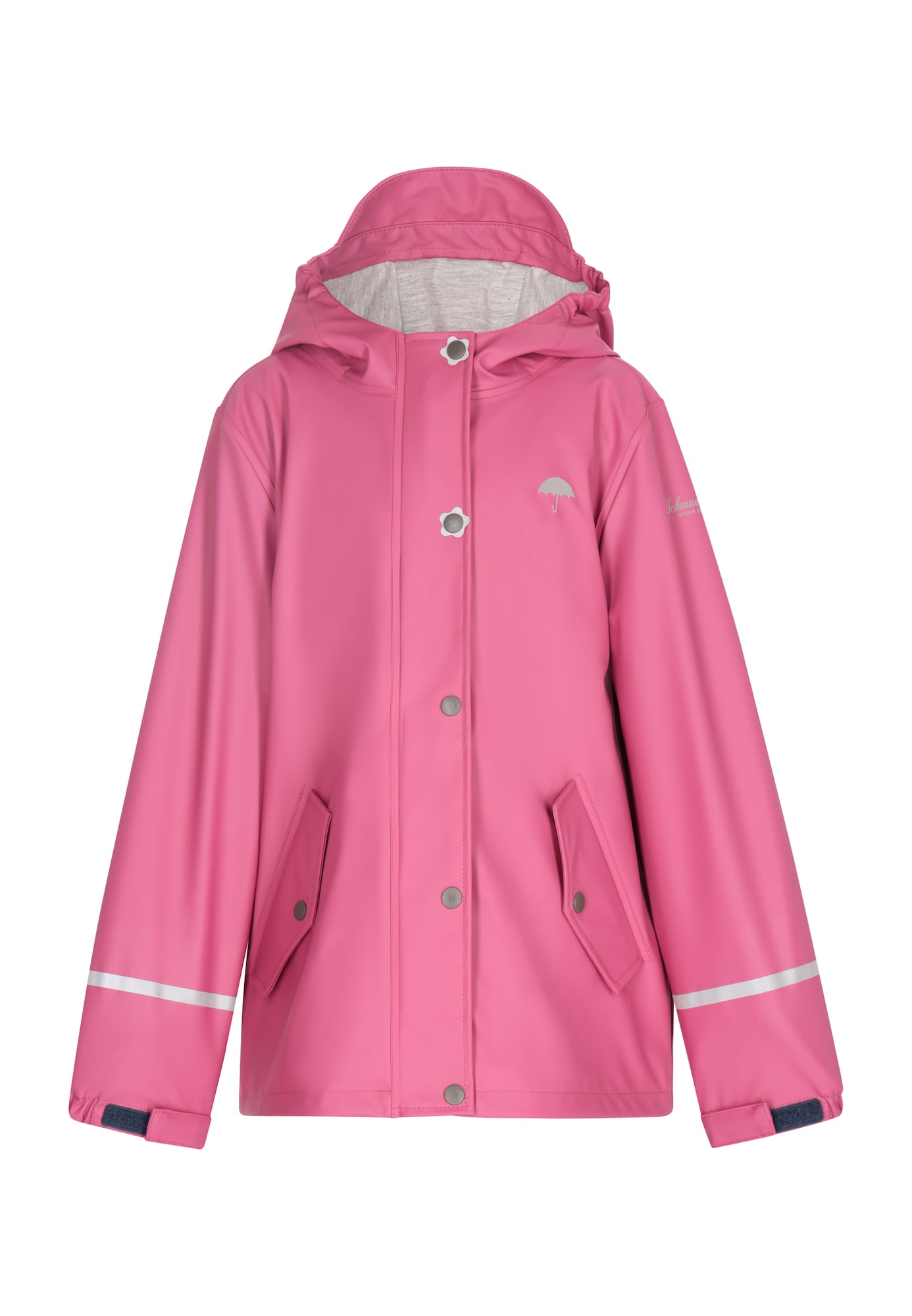 Schmuddelwedda Palton  gri deschis / fucsia