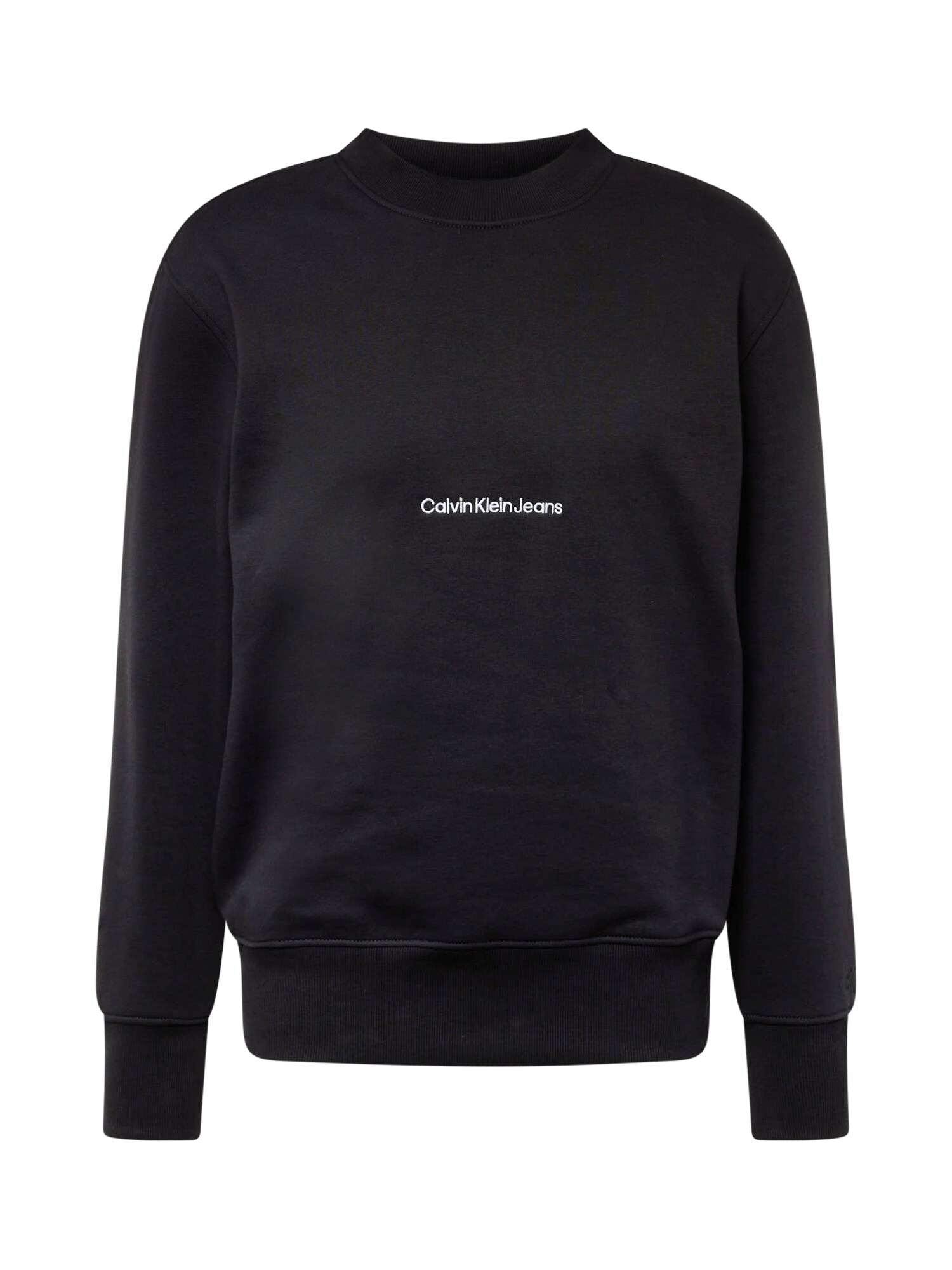 Calvin Klein Jeans Megztinis be užsegimo 'Institutional' juoda / balta
