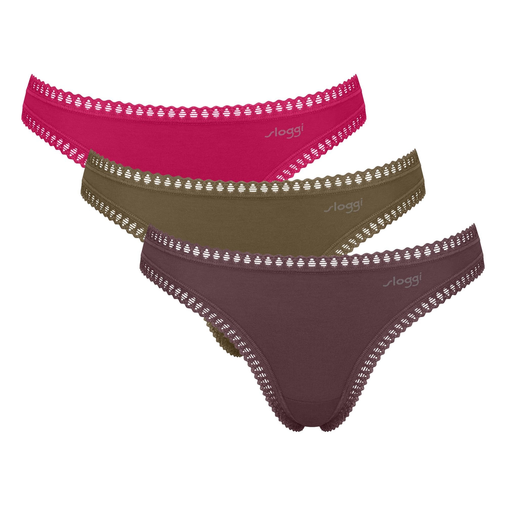 SLOGGI Tanga maro / verde / roz