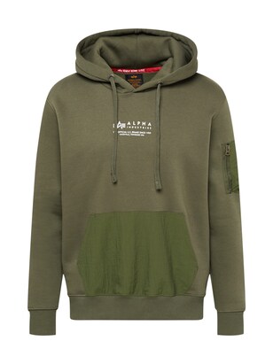 alpha industries Sweatshirt Groen / Olijfgroen / Offwhite