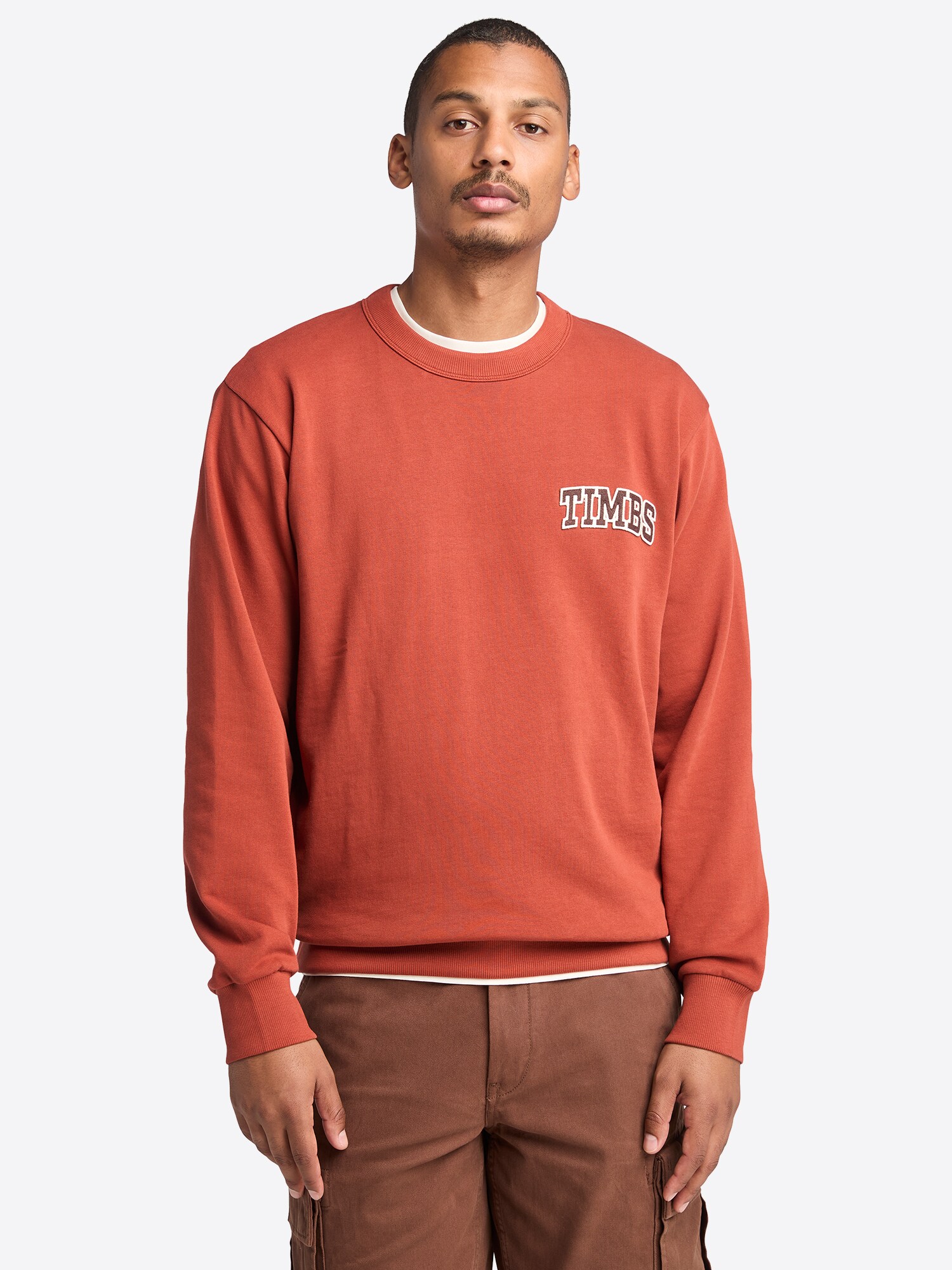 TIMBERLAND Tréning póló  barna / sötétvörös / fehér termék 2. képe