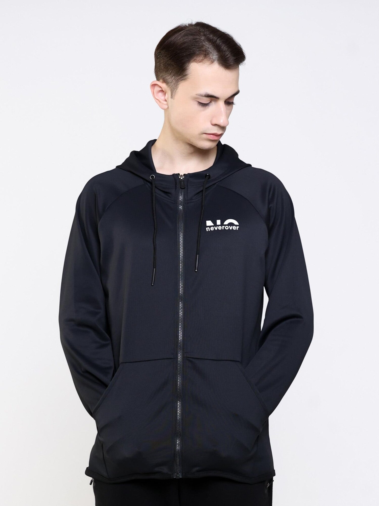 neverover Chaqueta deportiva 'Core Zipup Hoodie'  negro