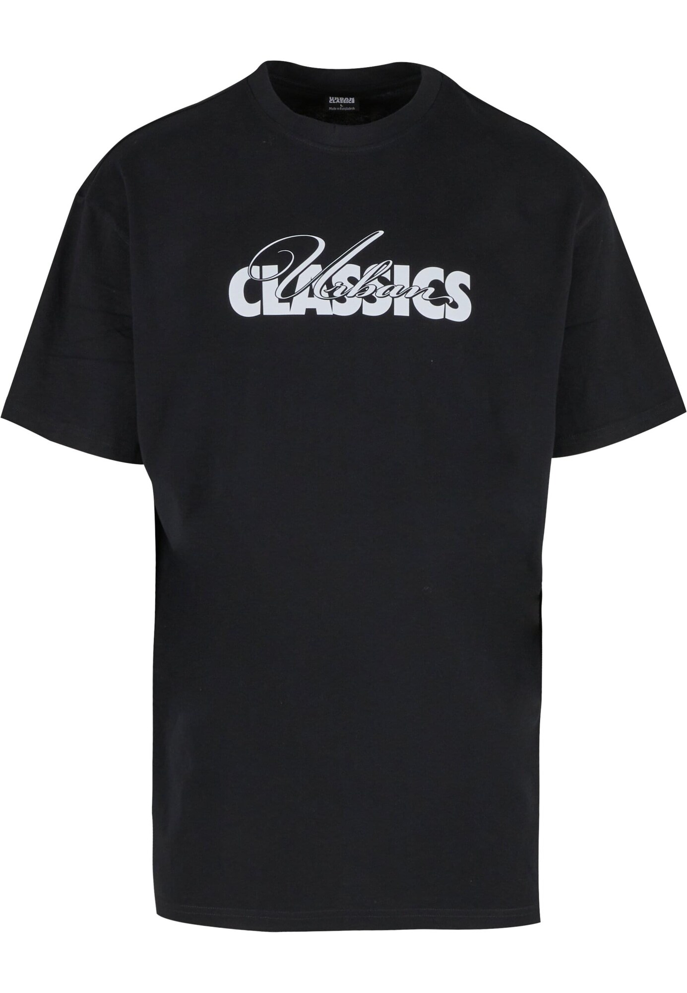 Urban Classics Tričko 'Cursive Bold'  čierna / biela