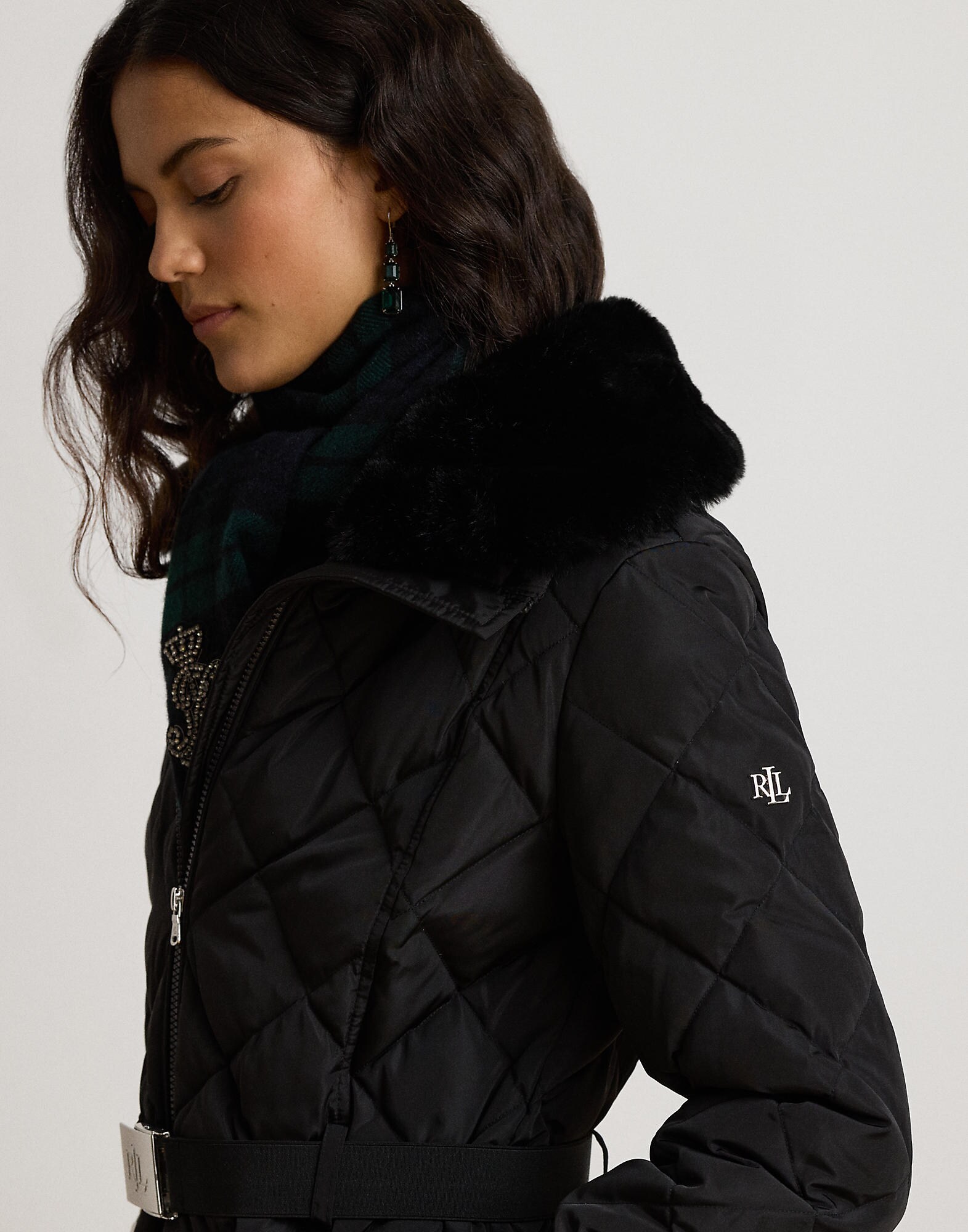 Lauren Ralph Lauren Abrigo de entretiempo negro – imagen 8