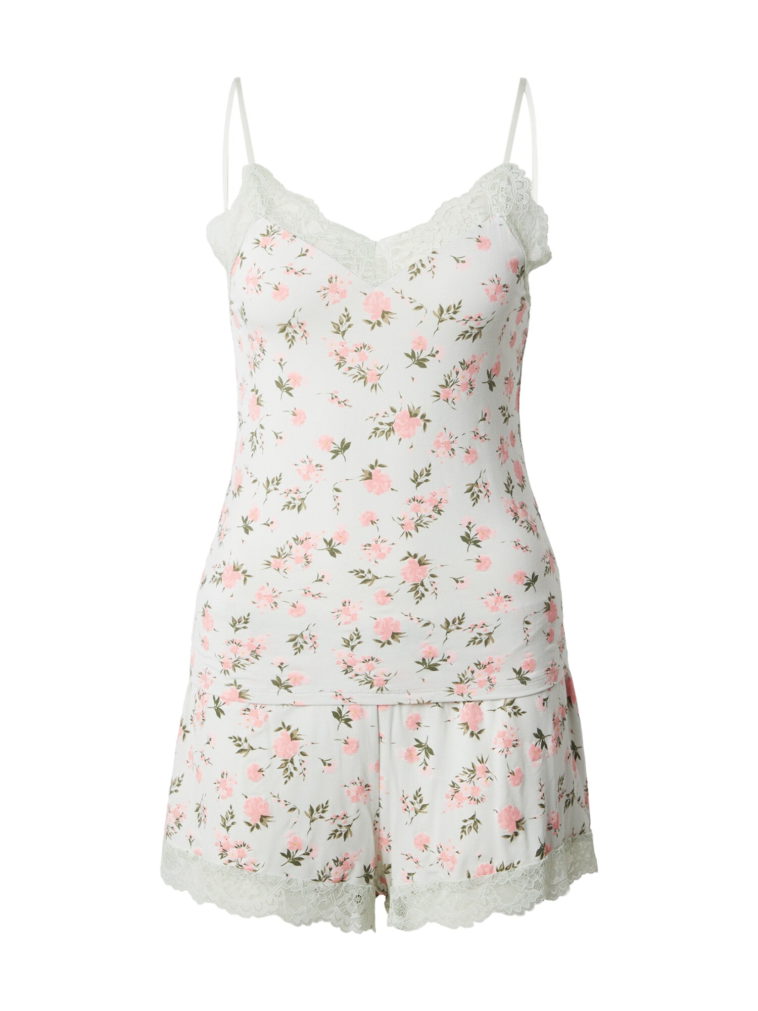 Hunkemöller Pantaloni scurți Nana verde / verde pastel / roz