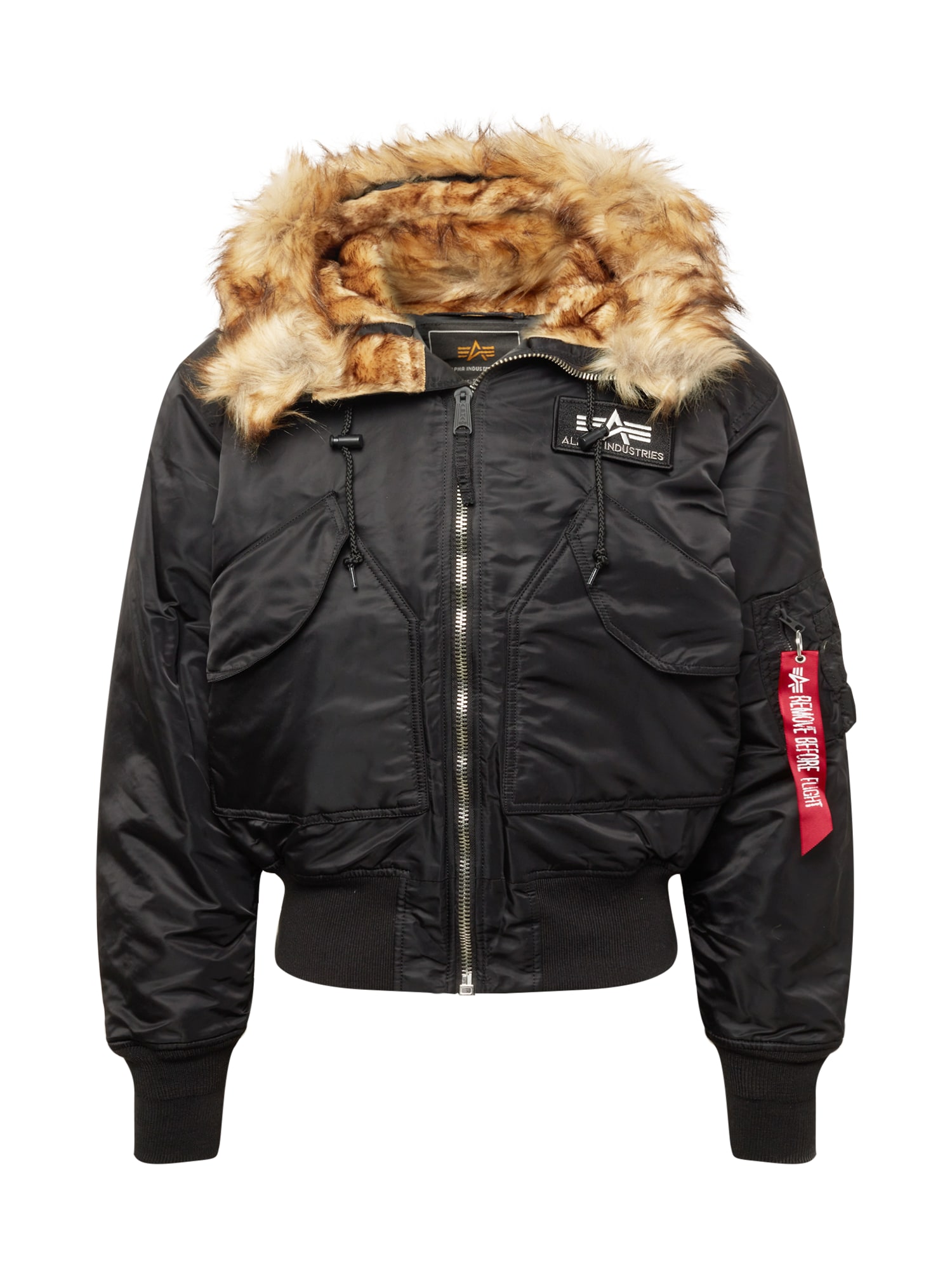 ALPHA INDUSTRIES Zimska jakna '45P'  svetlo rjava / rdeča / črna / bela