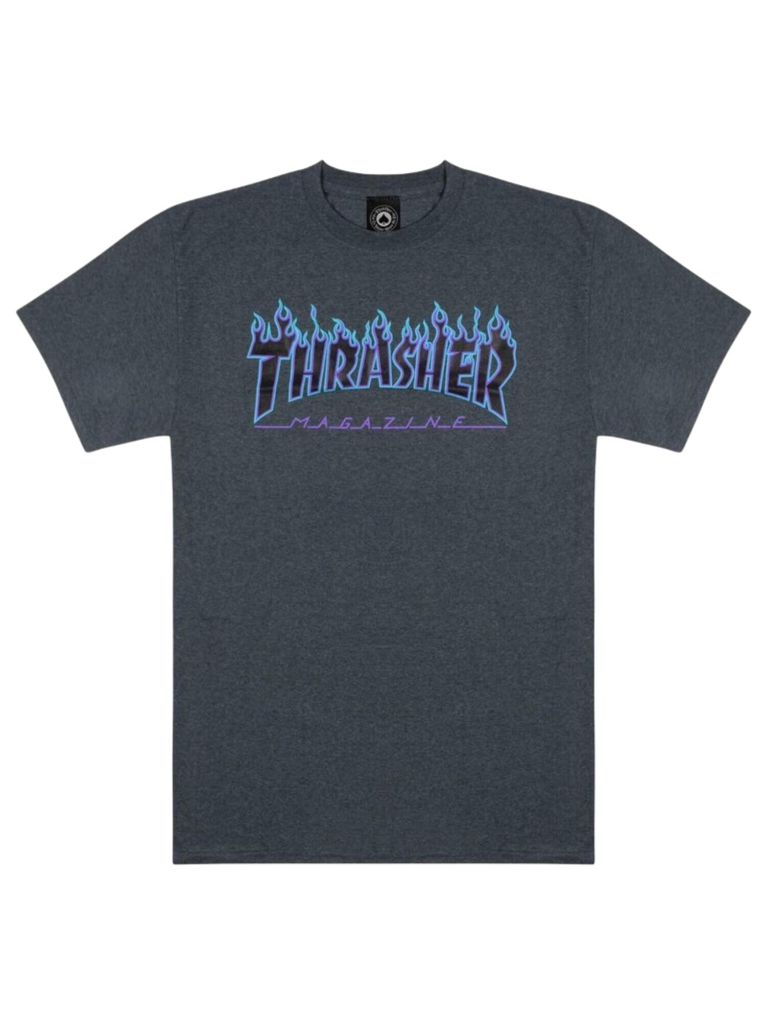 THRASHER Camiseta 'FLAME' gris oscuro
