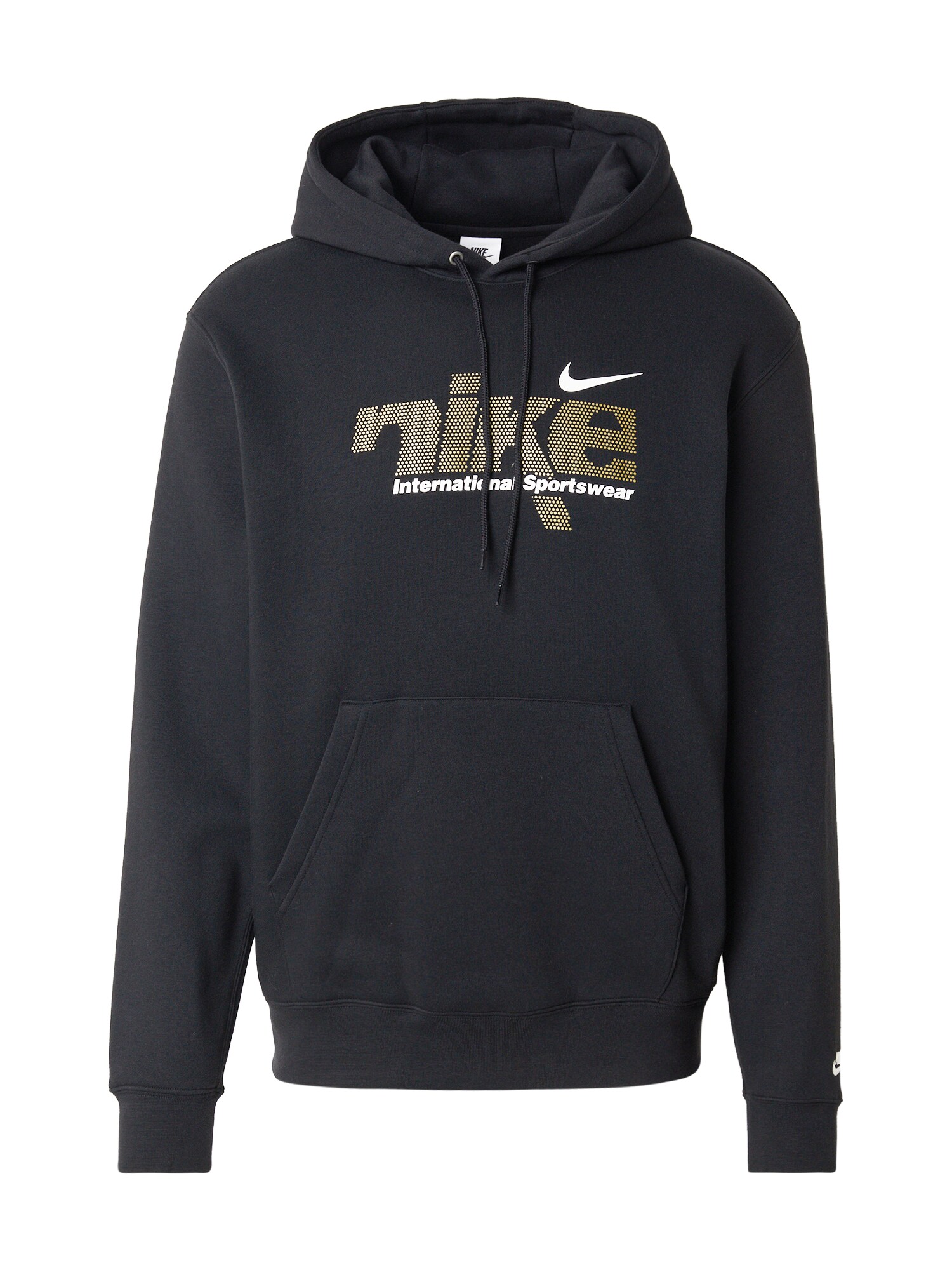 Nike Sportswear Bluză de molton 'CLUB'  galben auriu / negru / alb