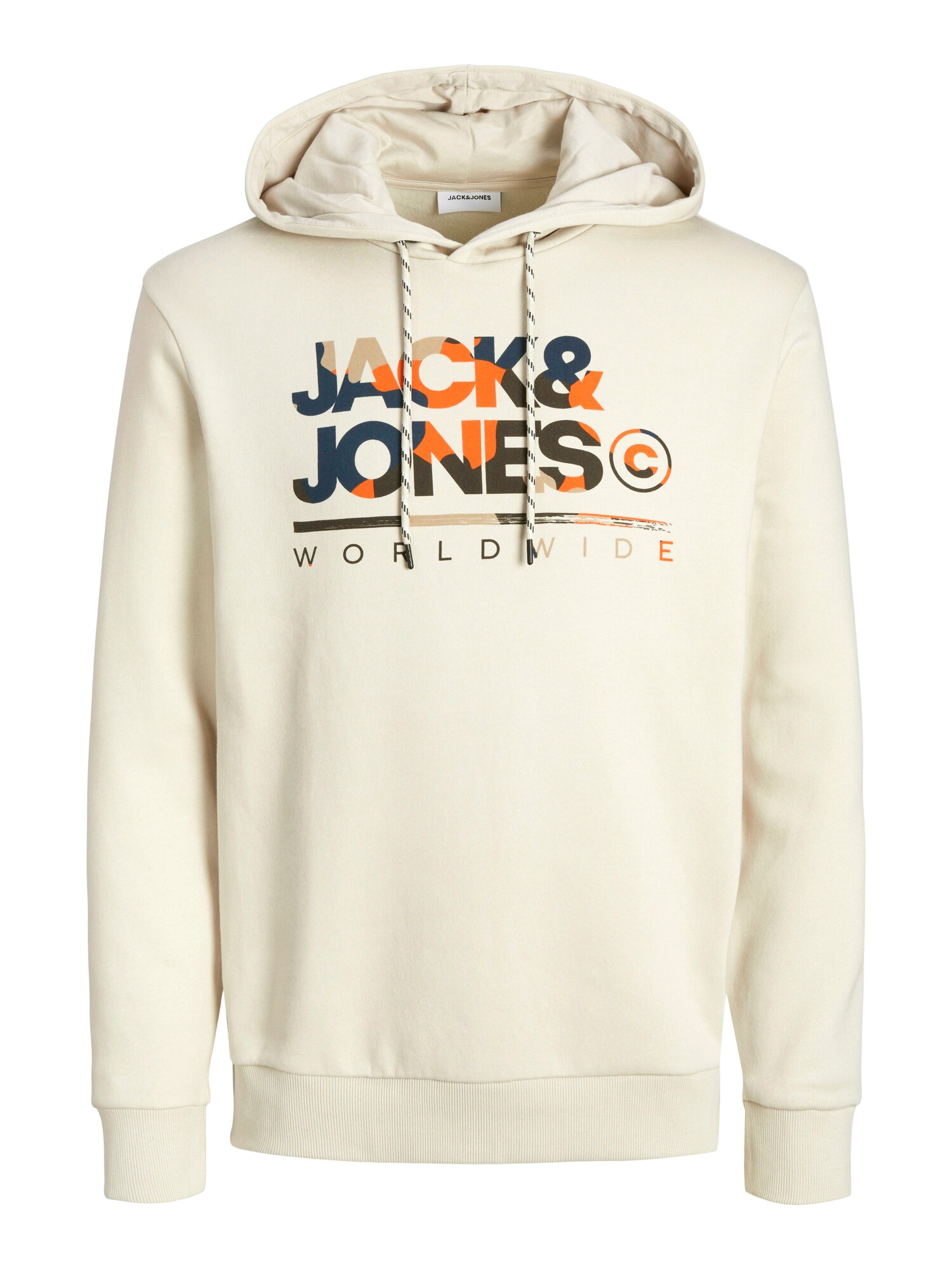 JACK & JONES Mikina 'JJLuke'  svetlobéžová / zafírová / čokoládová / oranžová