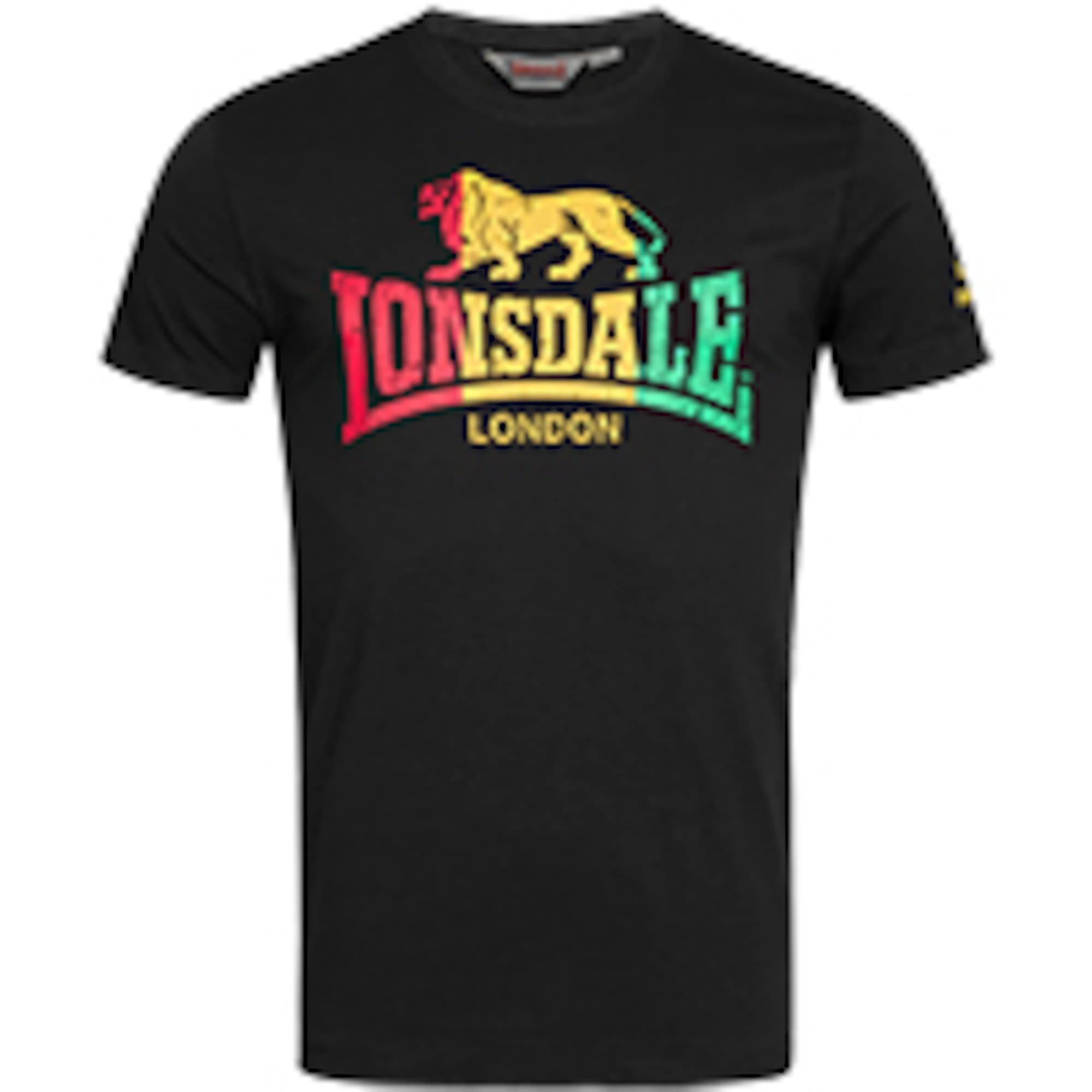 LONSDALE Póló 'Freedom'  sárga / zöld / rózsaszín / fekete akciós termékkép 1
