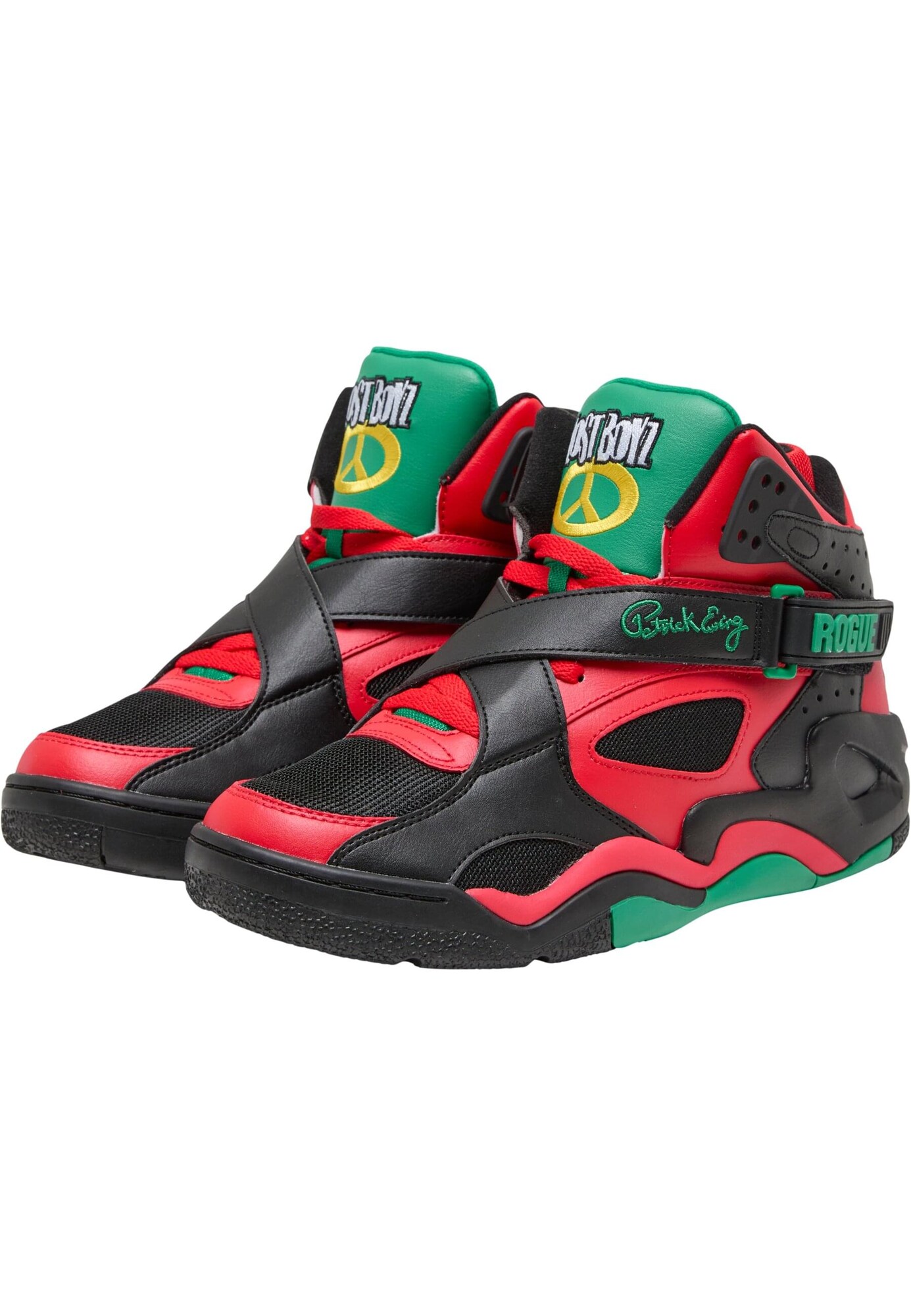 Ewing Zapatillas deportivas altas  verde / rojo fuego / negro