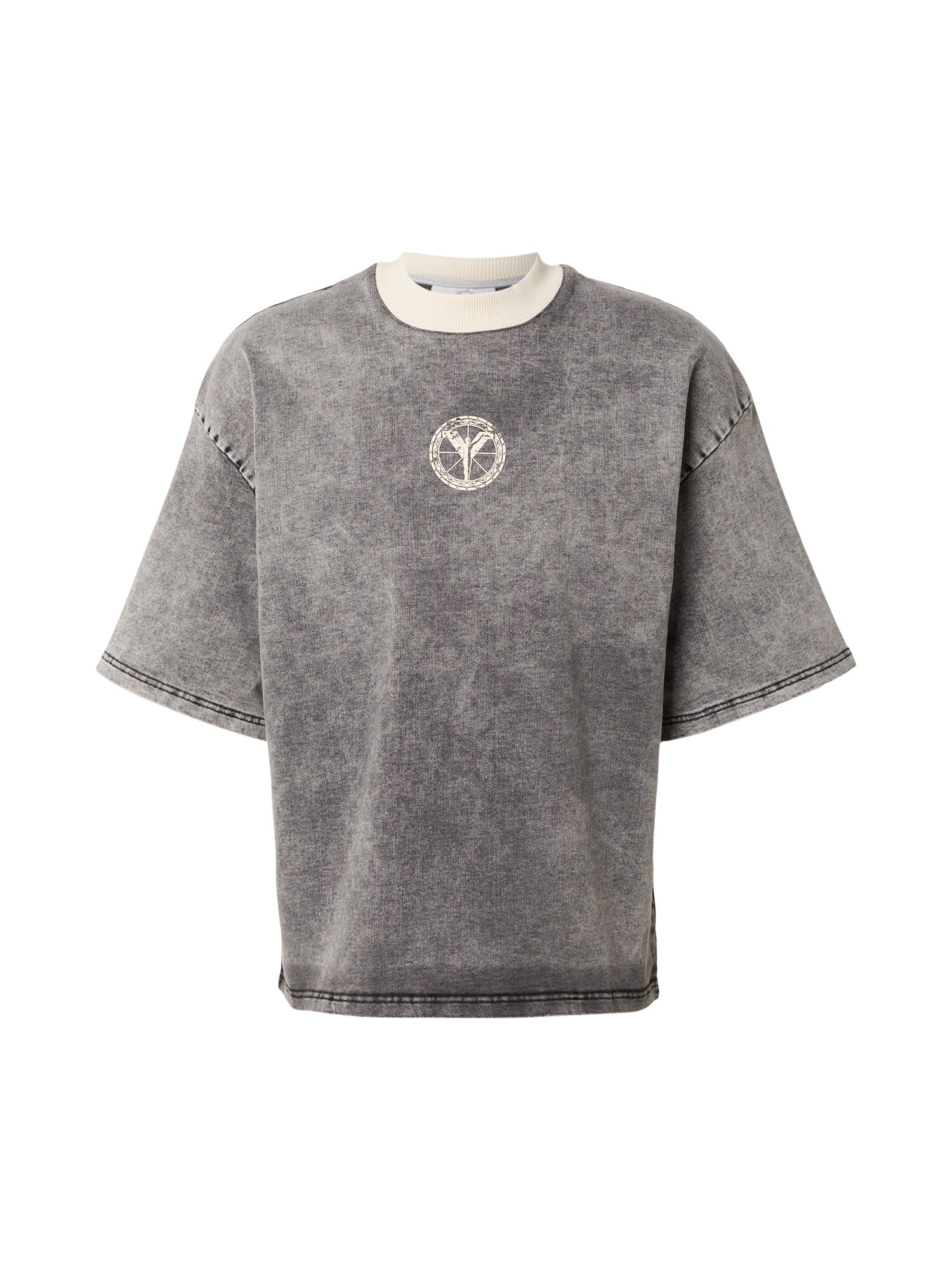 Carlo Colucci Tricou bej deschis / gri denim