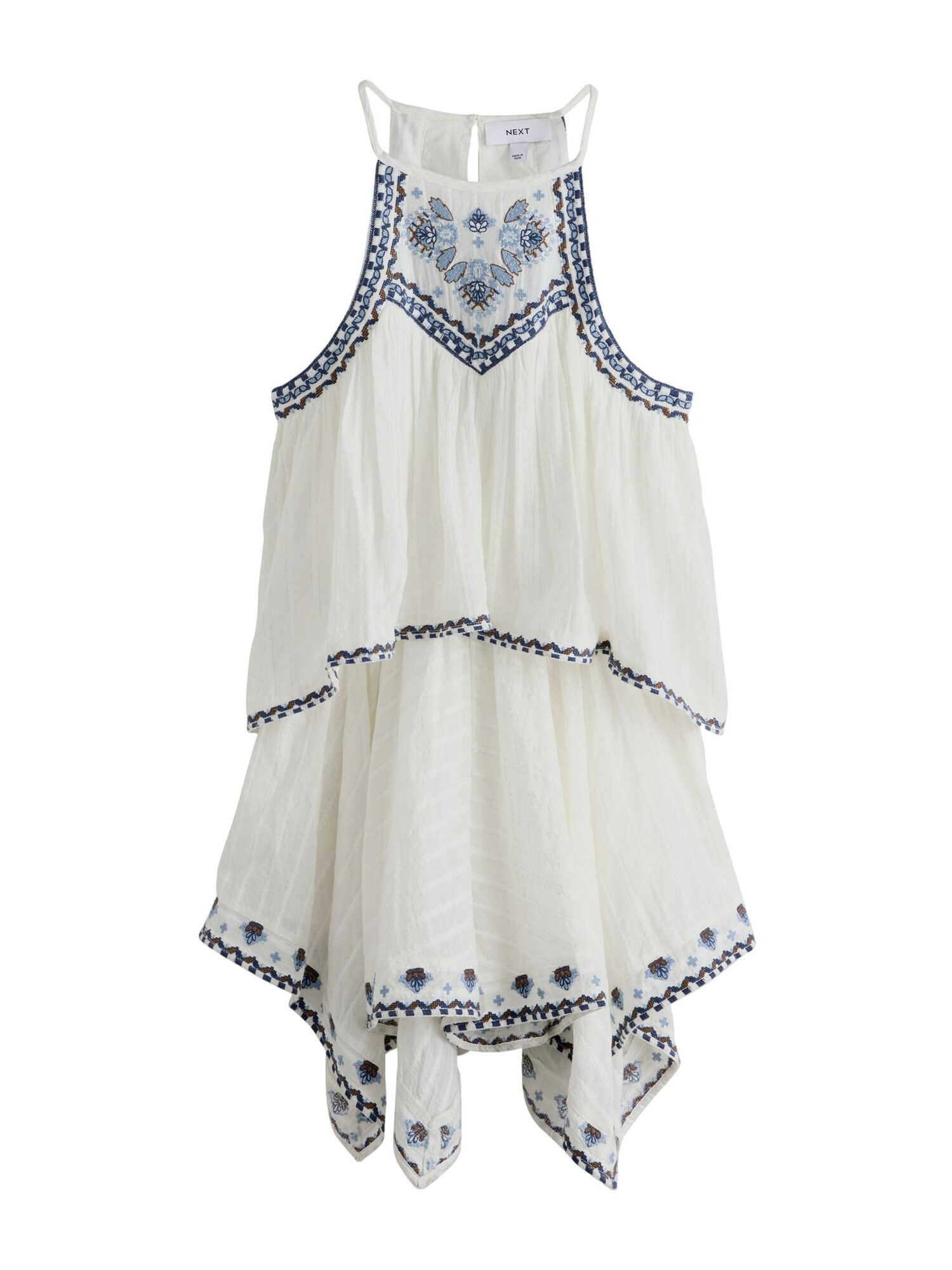 Next Jumpsuit Lichtblauw / Donkerblauw / Wit