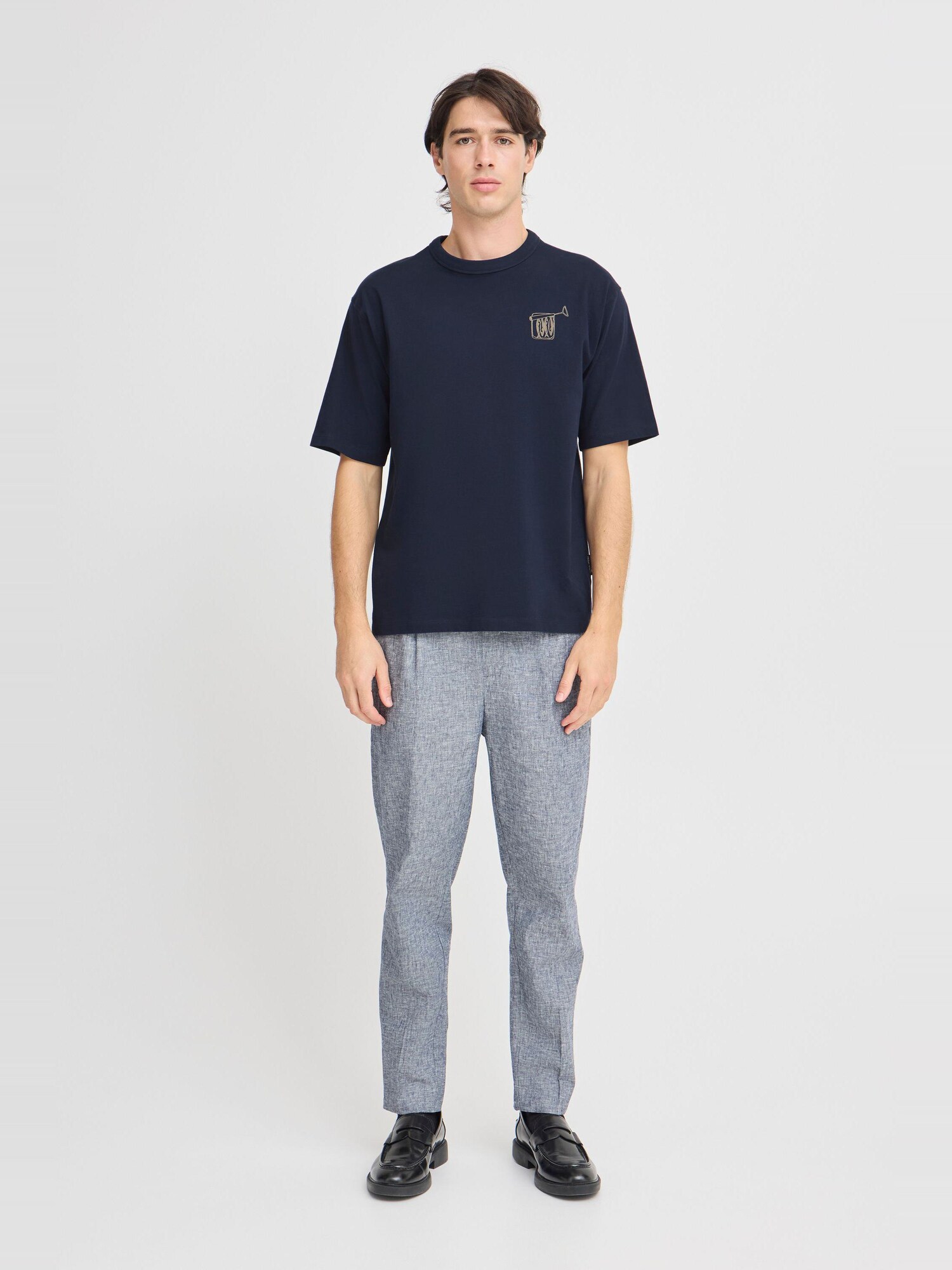 Casual Friday Póló 'CFARCHER'  sötét bézs / sötétkék termék 2. képe