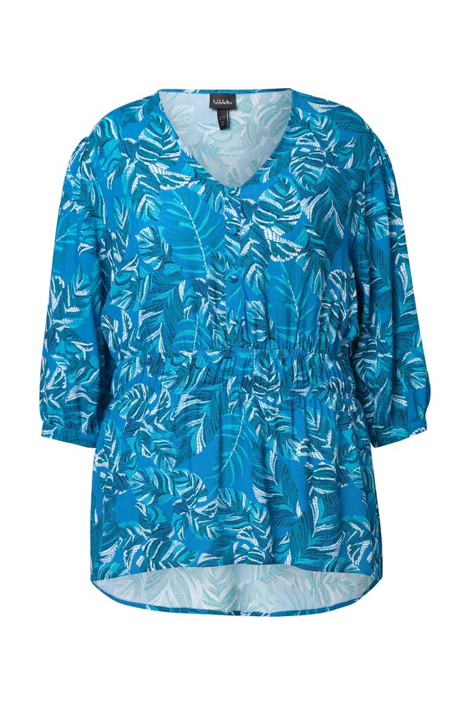 Ulla Popken Tunika Damen Größe 4XL/5XL blau / aqua / weiß
