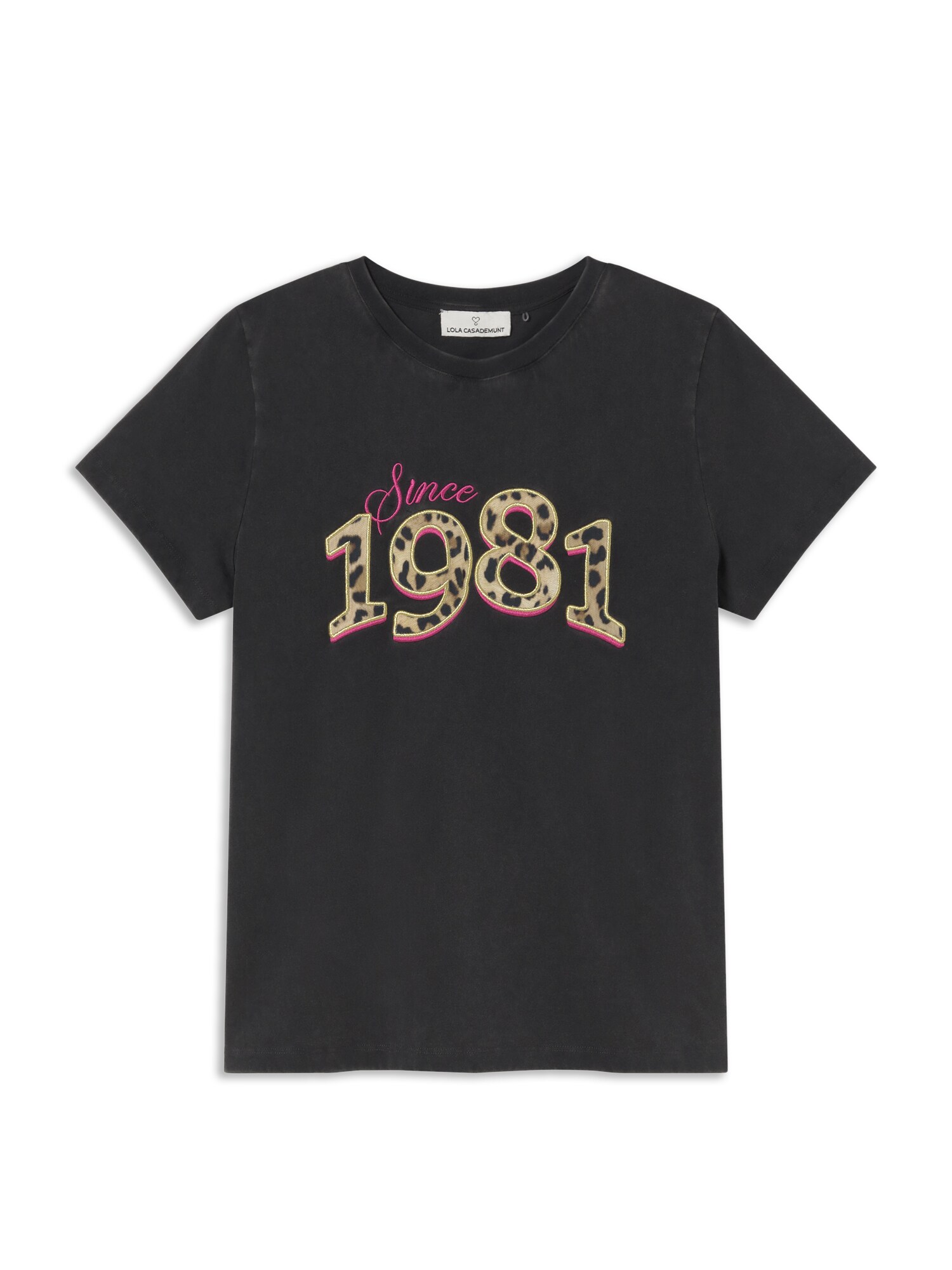 Lola Casademunt Tričko  tmavobéžová / antracitová / ružová / čierna