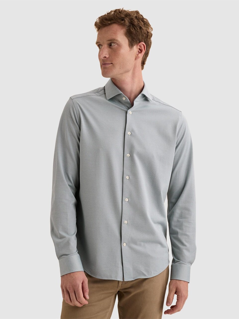 Skjorta 'Elevated Knit shirt with two-tone effect'