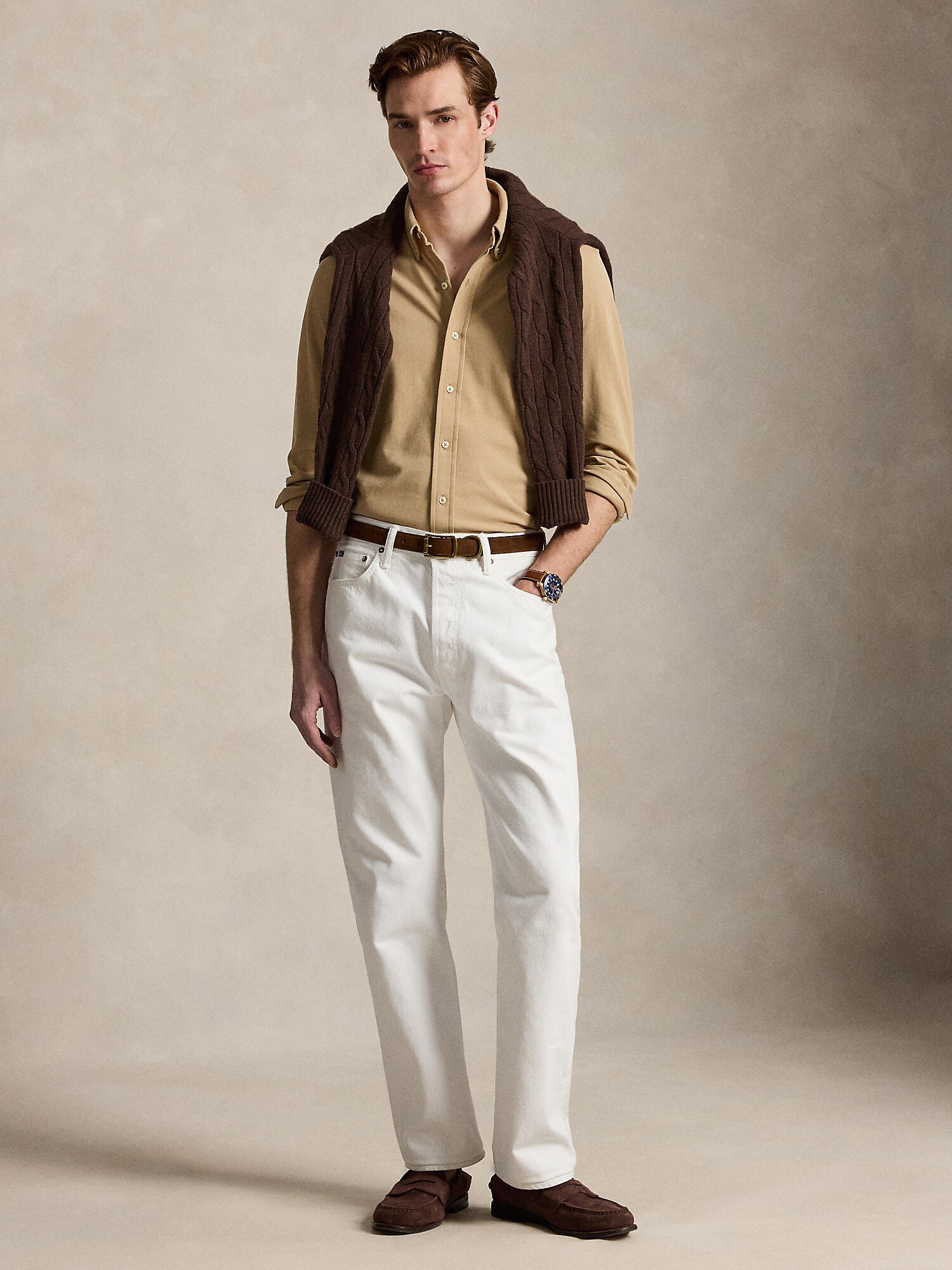 Polo Ralph Lauren Camisa  caqui – imagen 4