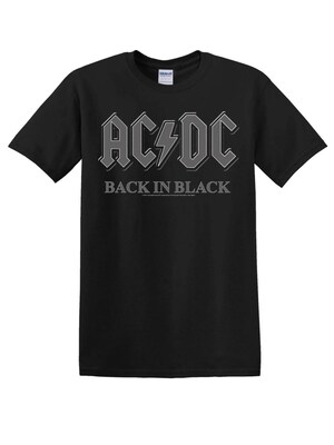 AC/DC Camiseta 'AC/DC Back in Black mens t-shirt'  negro