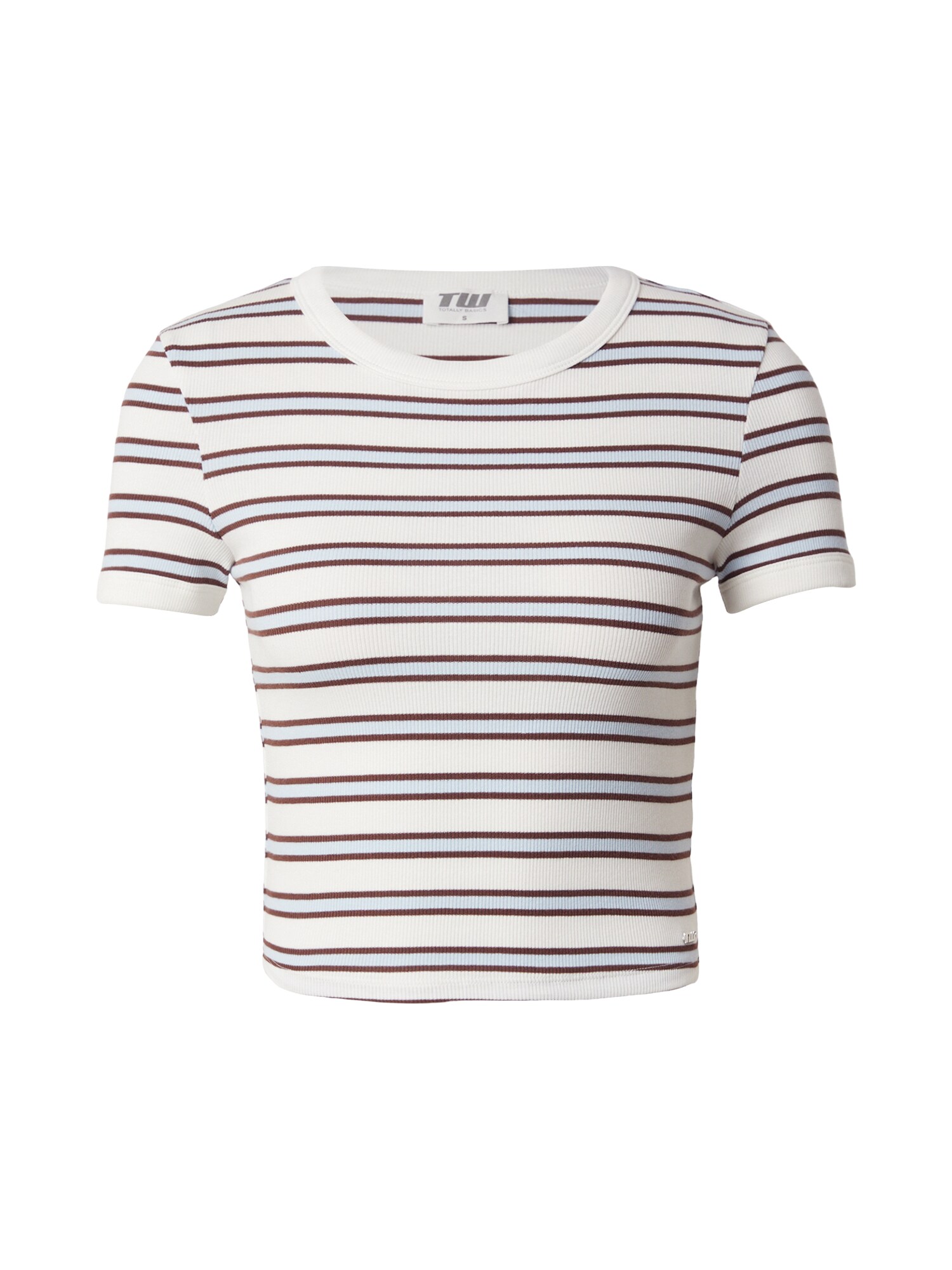Tally Weijl Tricou albastru deschis / maro / alb