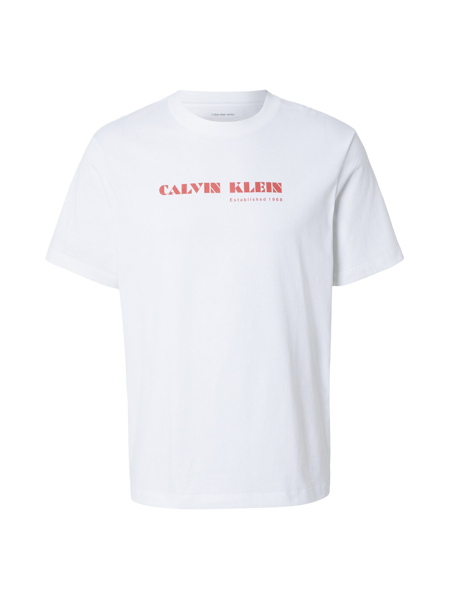 Calvin Klein Jeans Tričko  melónová / biela