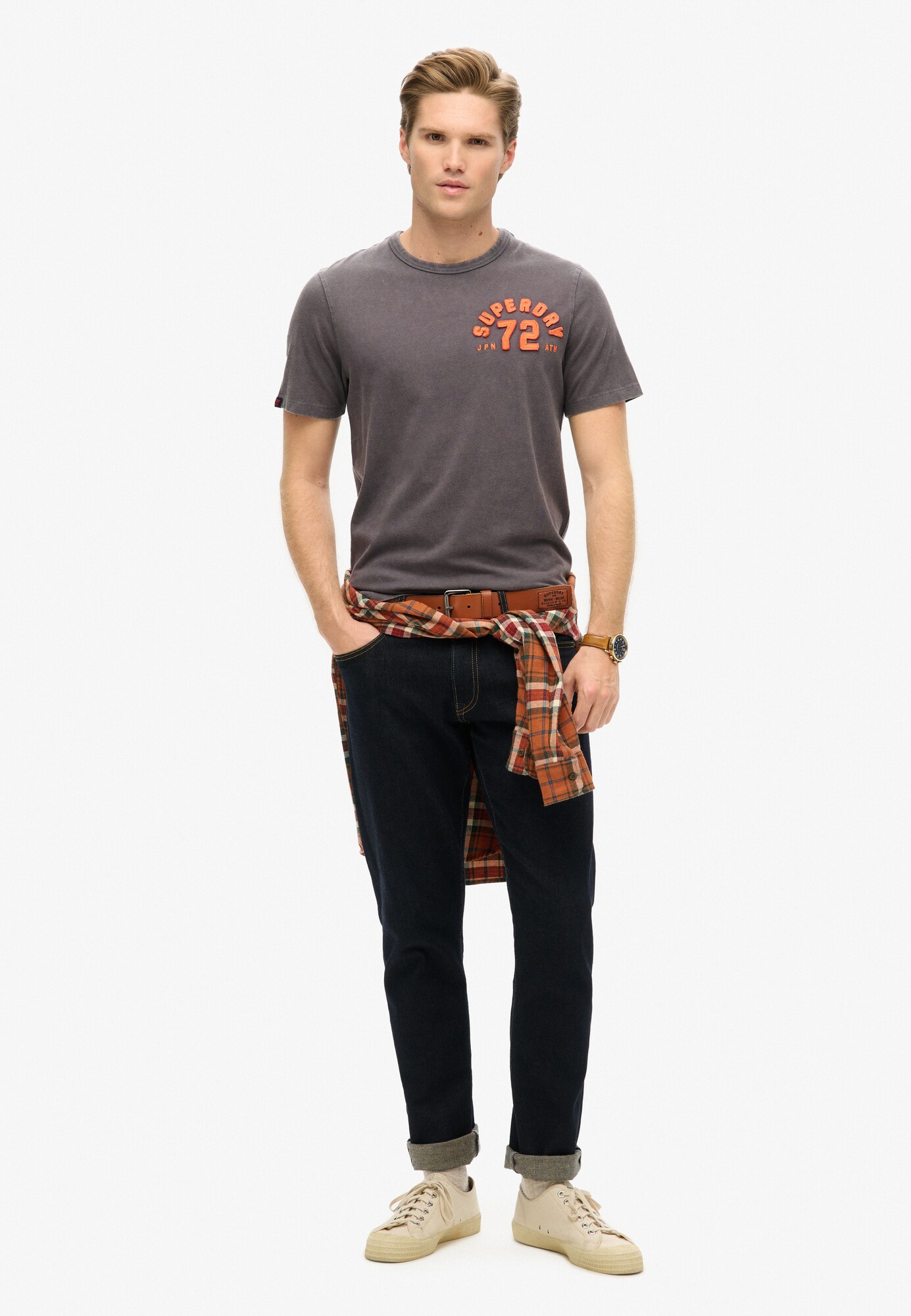 Superdry & Co Tričko svetlooranžová / čierna (obrázok 6)