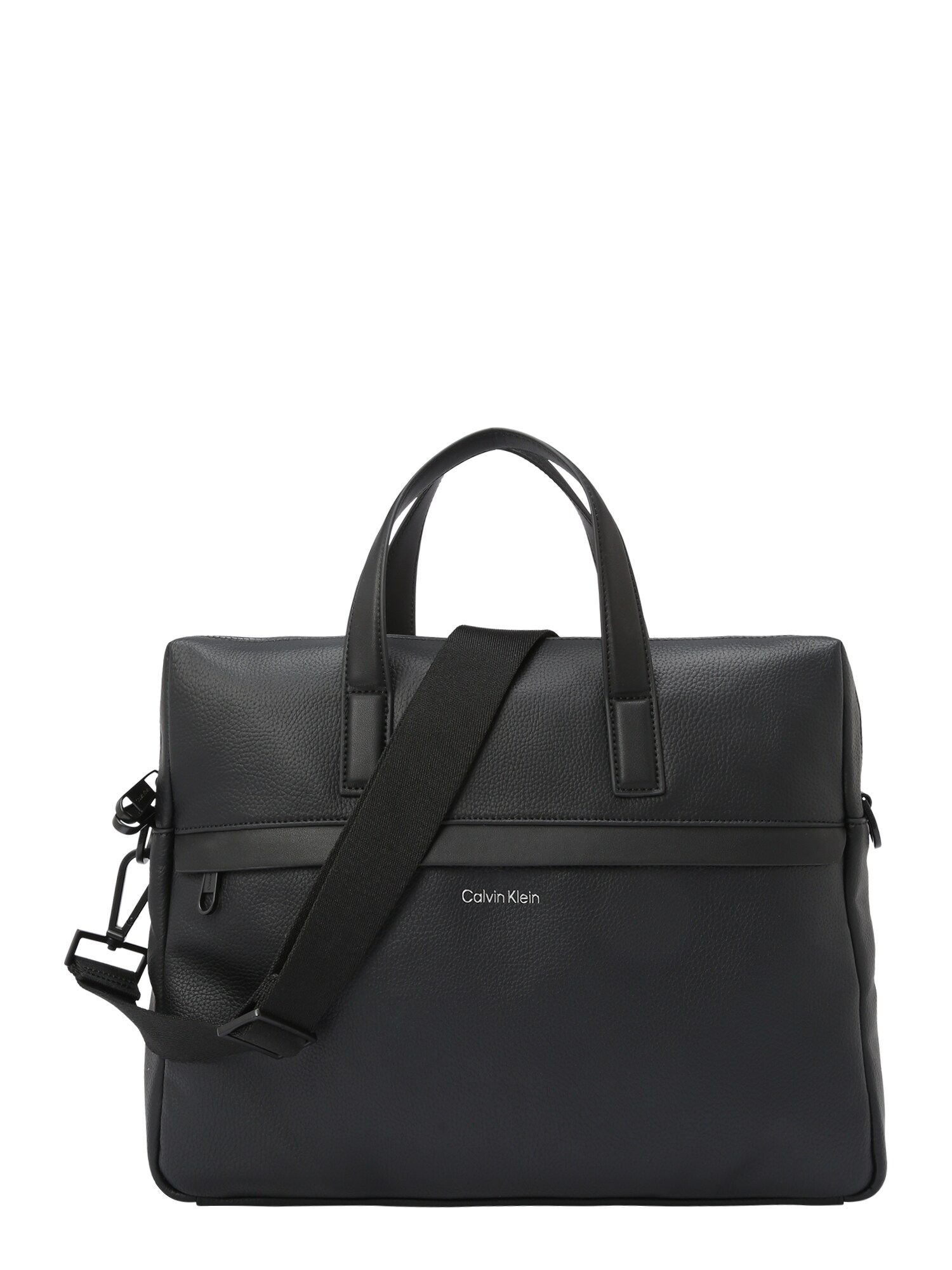 Calvin Klein Nešiojamo kompiuterio krepšys 'Must' juoda / balta