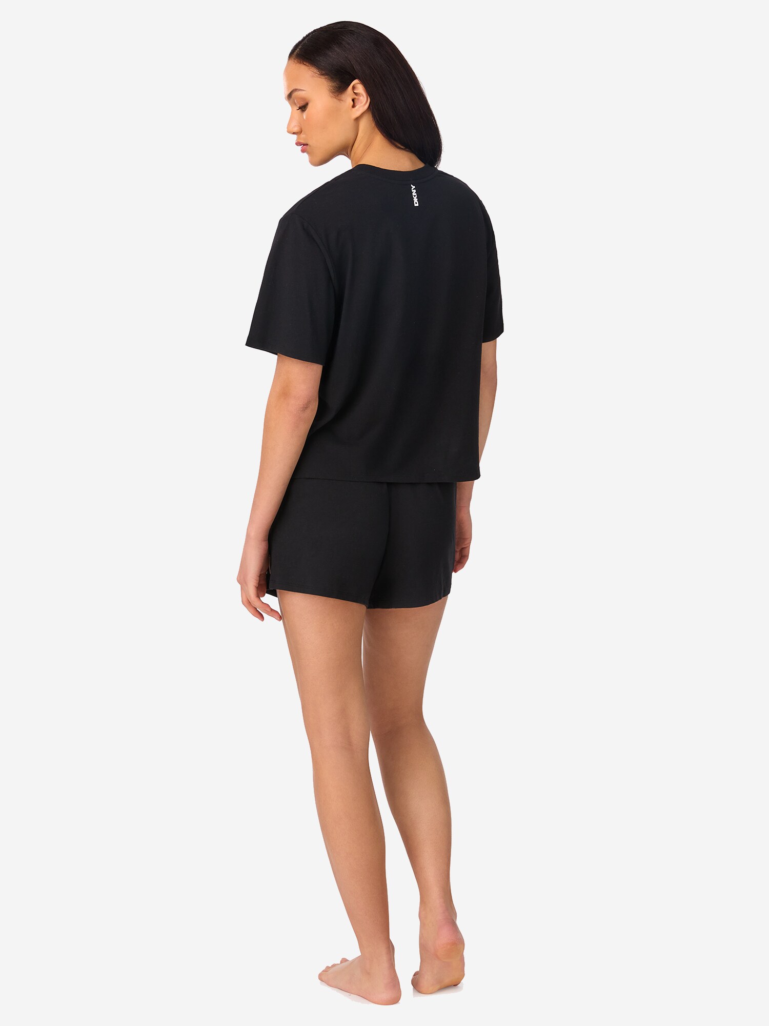 DKNY Pijama de pantalón corto negro – imagen 3