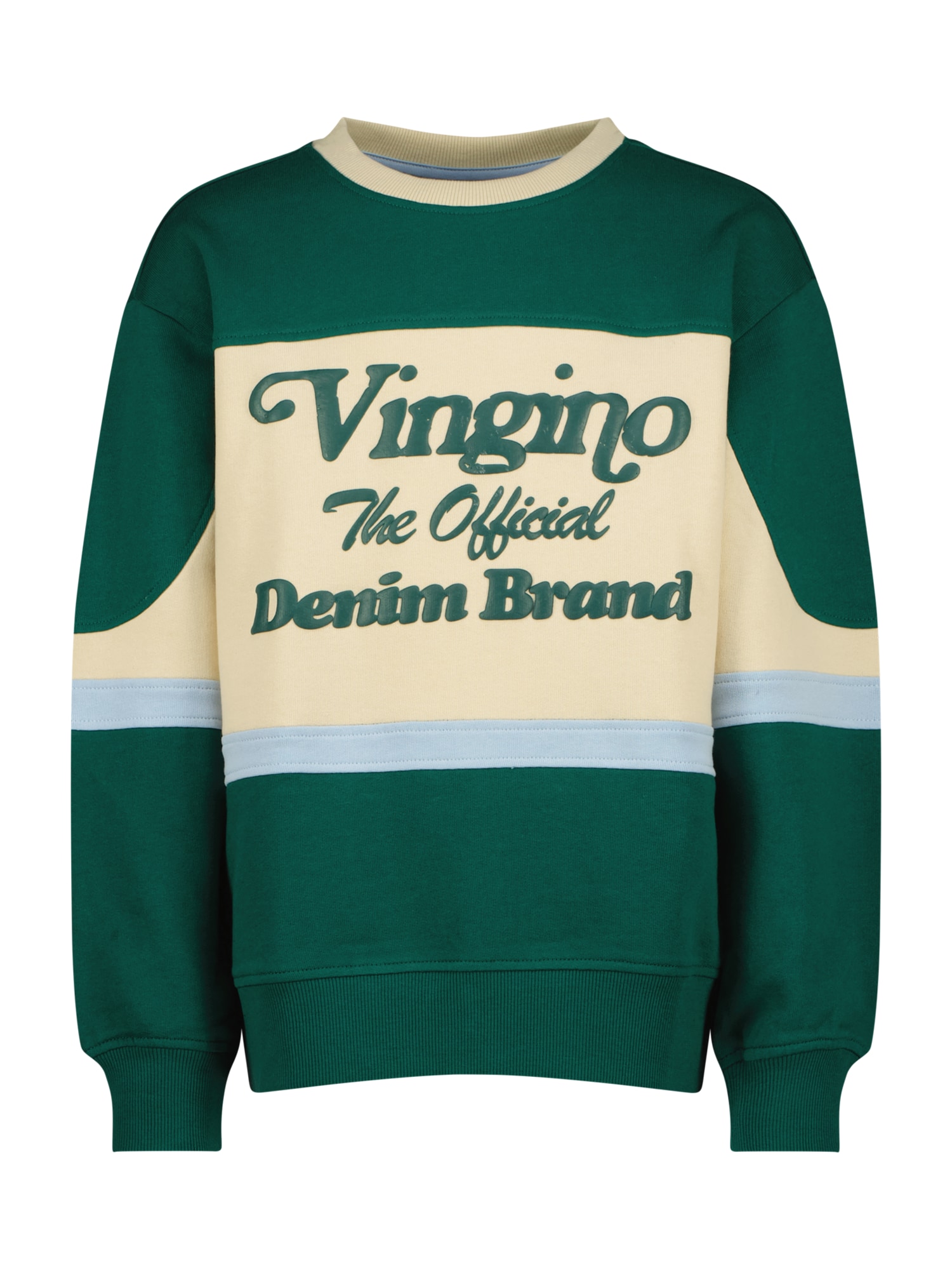 VINGINO Sweater majica  boja pijeska / svijetloplava / smaragdno zelena