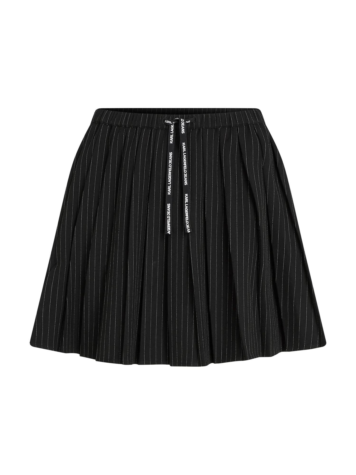 KARL LAGERFELD JEANS Sukňa  čierna / biela