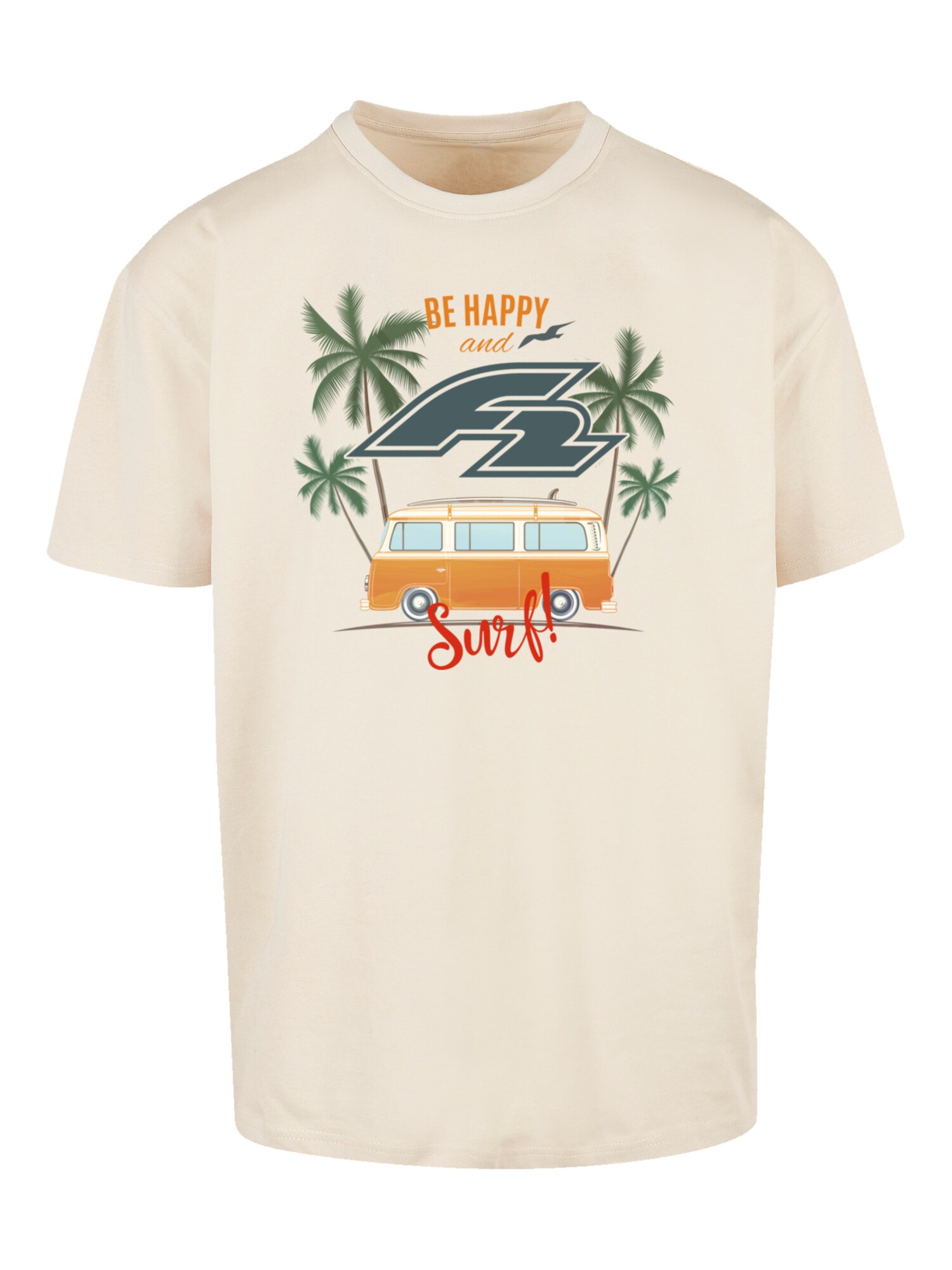 Thumbnail - F2 T-Shirt Be Happy And Surf Bulli Sommer