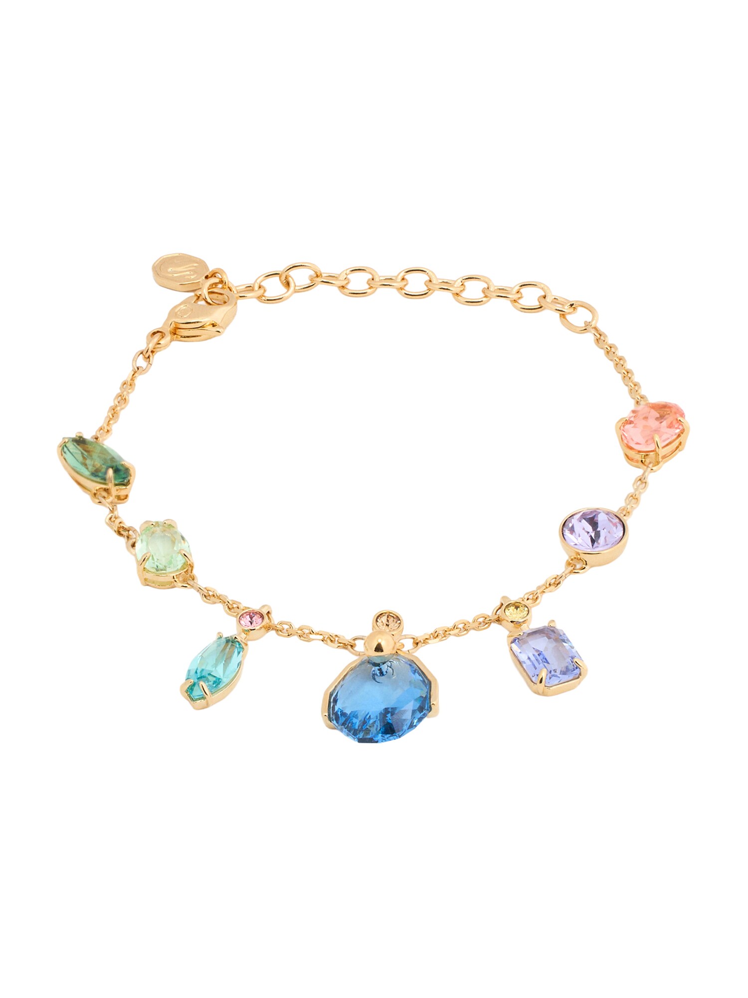 Swarovski Brățară  albastru / auriu / verde pastel / mov lavandă