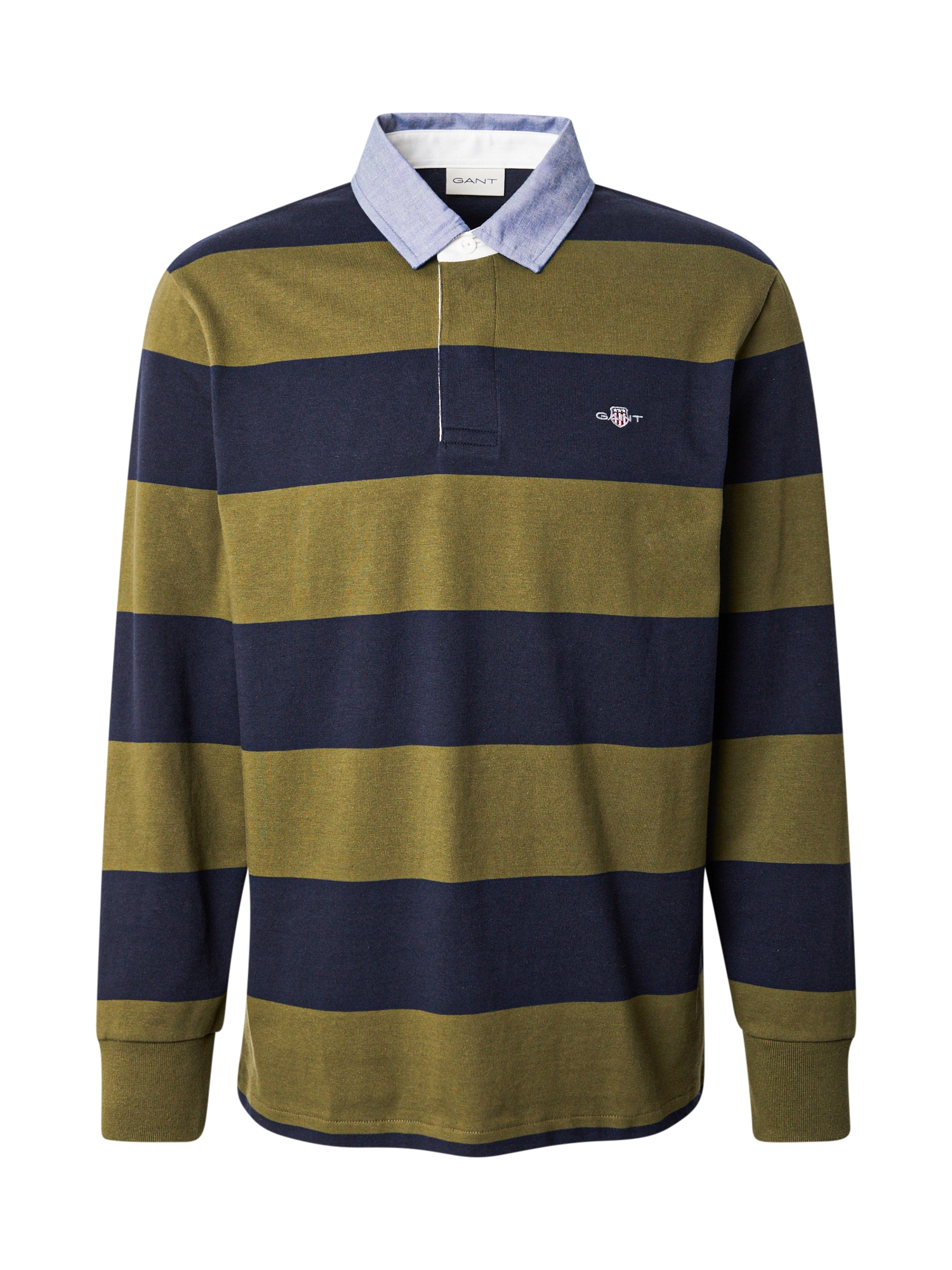 GANT Tricou  albastru marin / albastru deschis / oliv