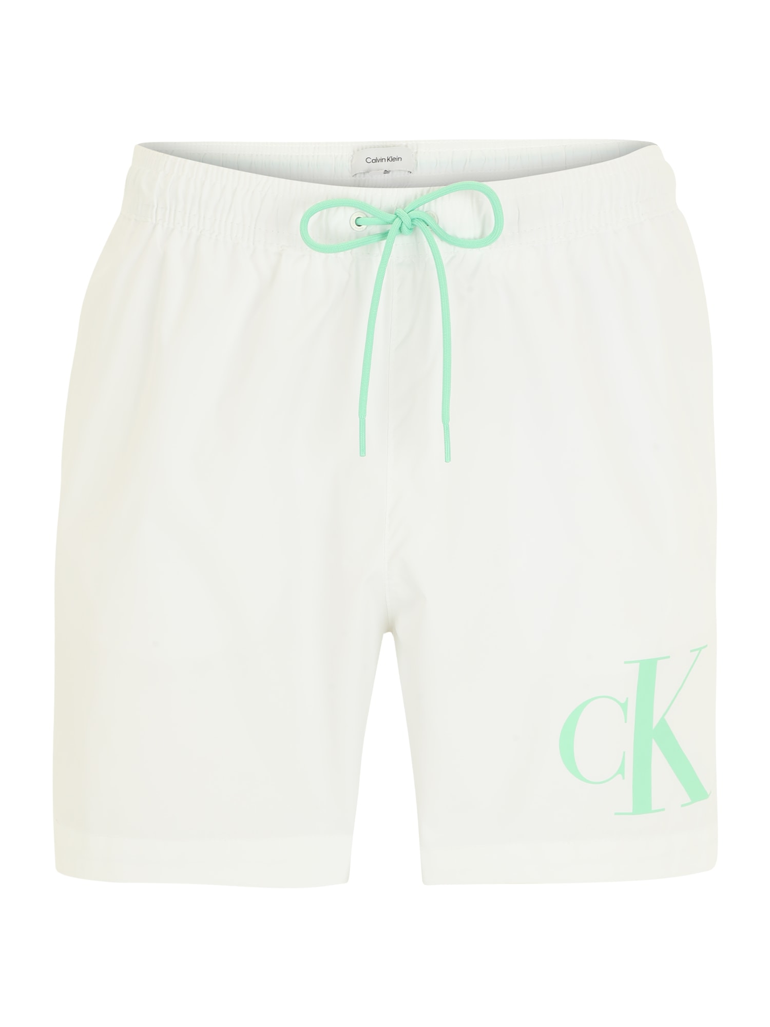 Calvin Klein Swimwear Maudymosi trumpikės mėtų spalva / balta