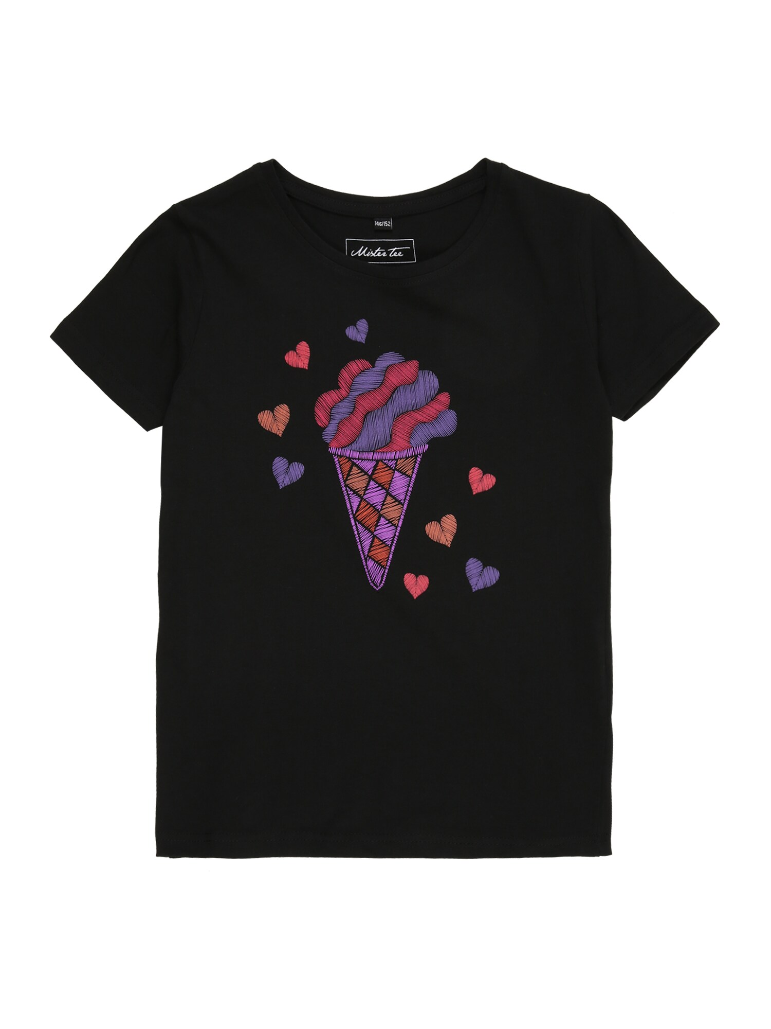 Mister Tee Marškinėliai 'Ice Cream'  juoda / mišrios spalvos