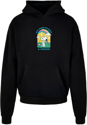 Merchcode Sweatshirt ‘Peanuts – It’s Good To Have A Friend’ Blauw / Pink / Zwart / Wit