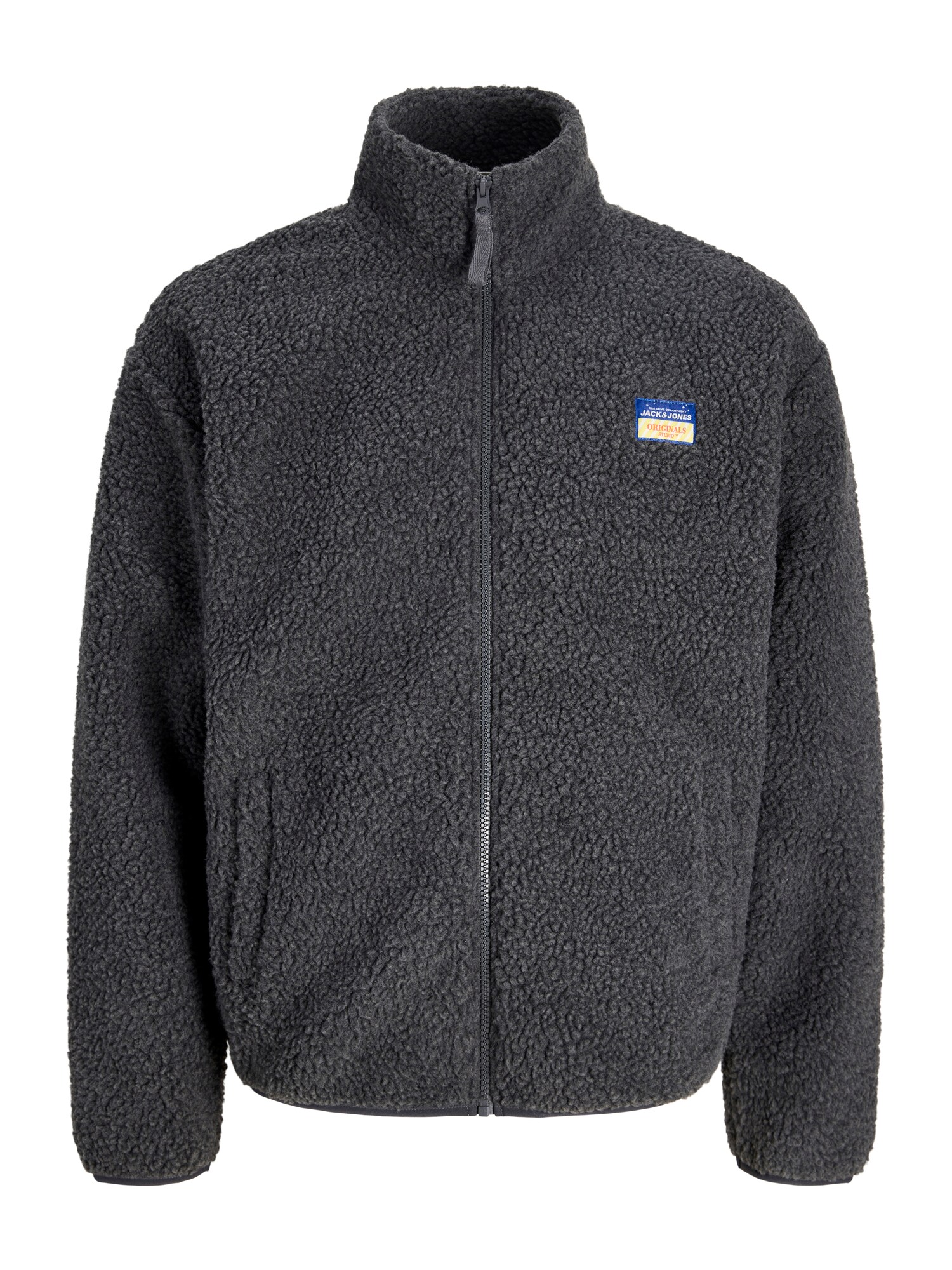 JACK & JONES Jachetă  fleece JORPOCKY gri închis