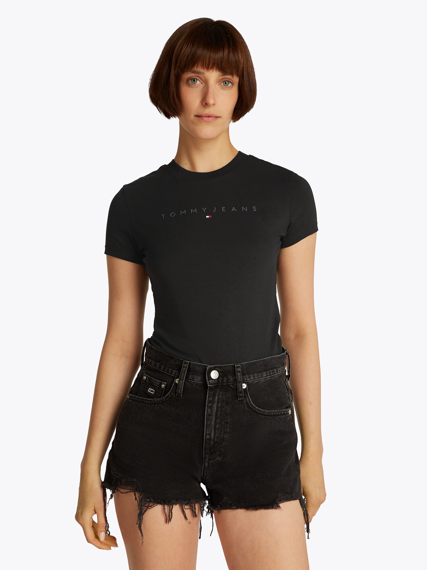 Tommy Jeans Póló  opál / fekete termék 2. képe